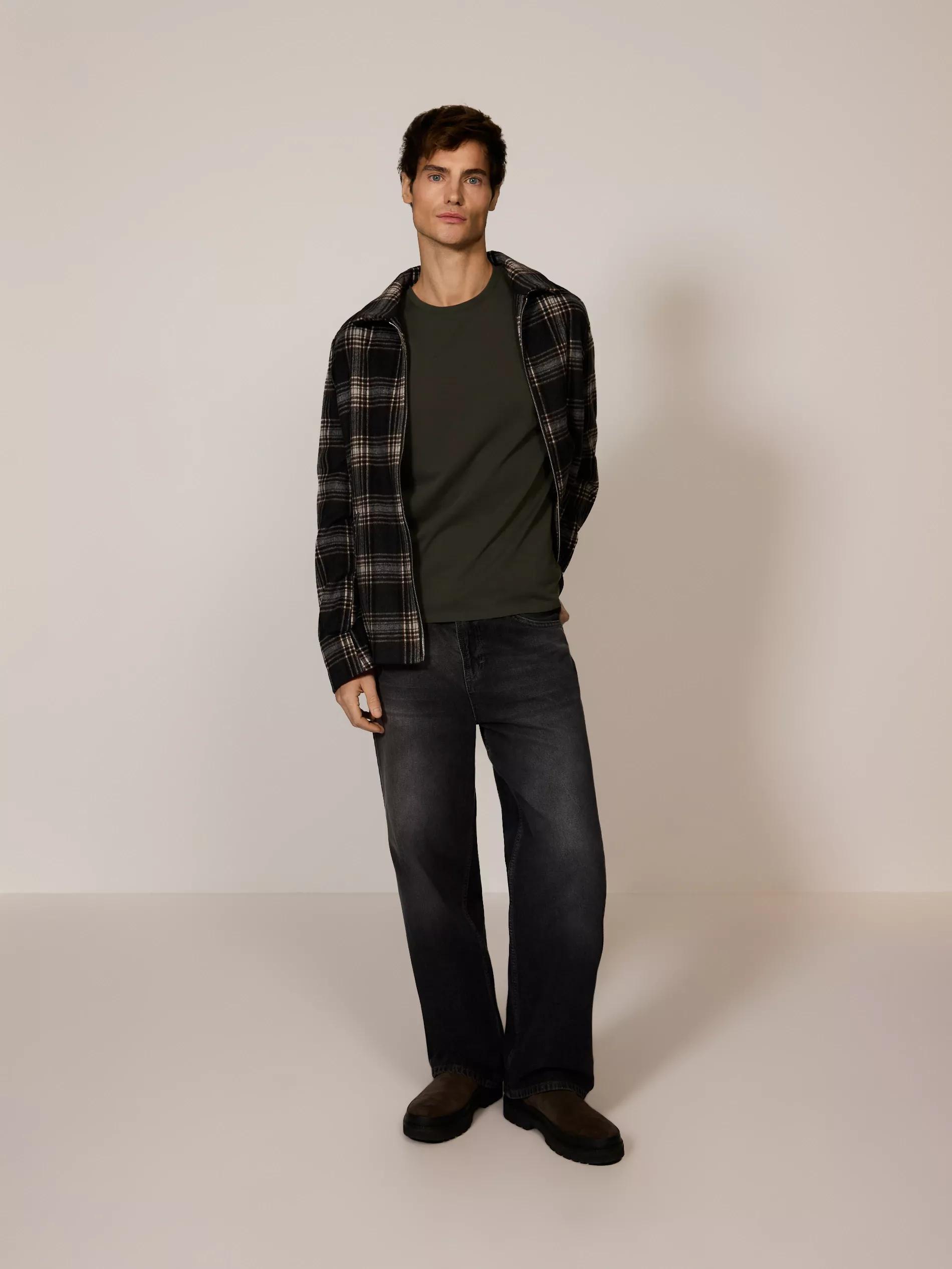 Green Plain Regular Fit T-Shirt, Khaki, large image number 5