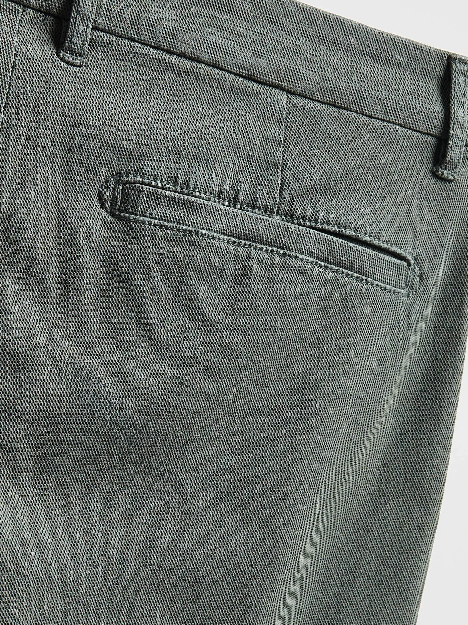Steel Green Chino Slim Fit Trousers, Green, large image number 4