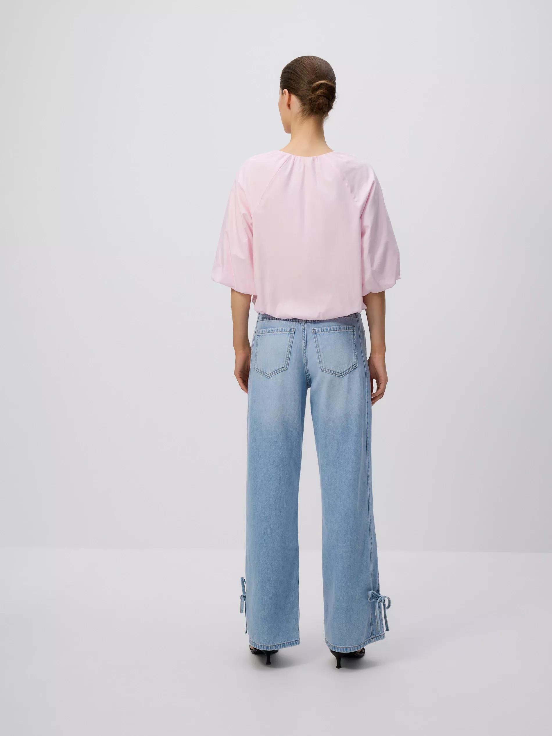 PINK Cotton blouse with tie detail, , large image number 3