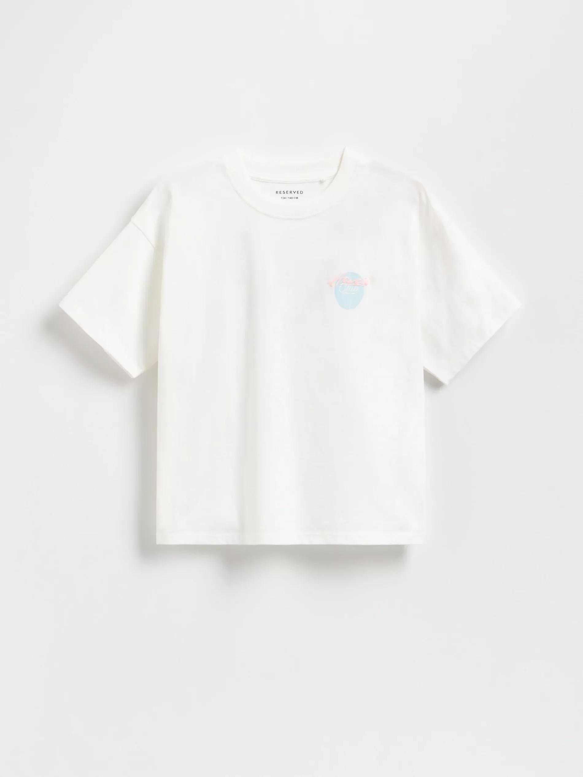 Cream Back Print T-Shirt, , large image number 0
