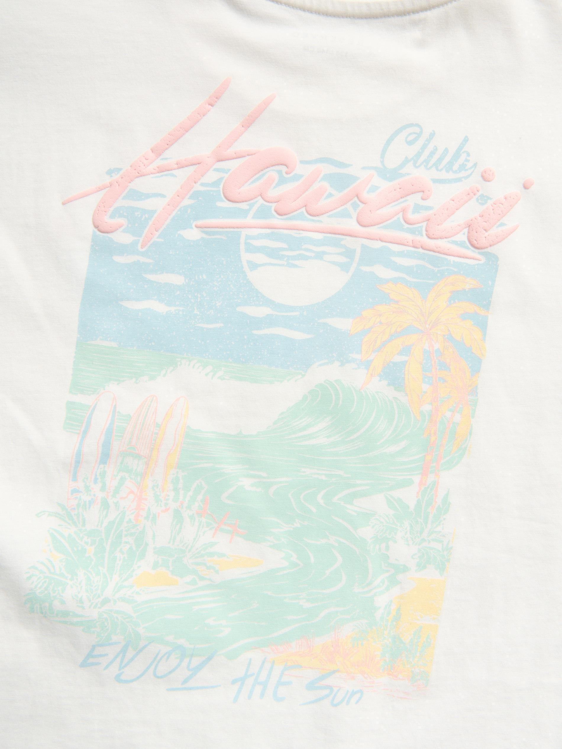 Cream Back Print T-Shirt, , large image number 1