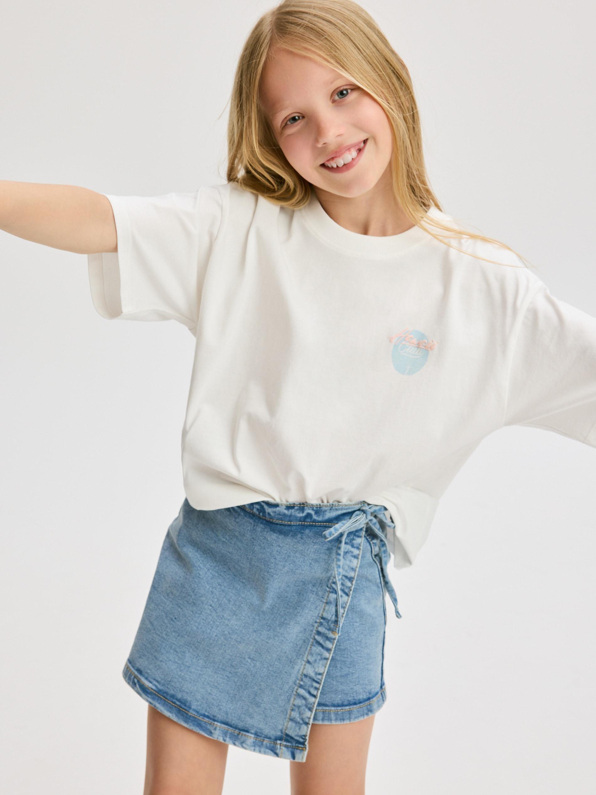 Cream Back Print T-Shirt, , large image number 2
