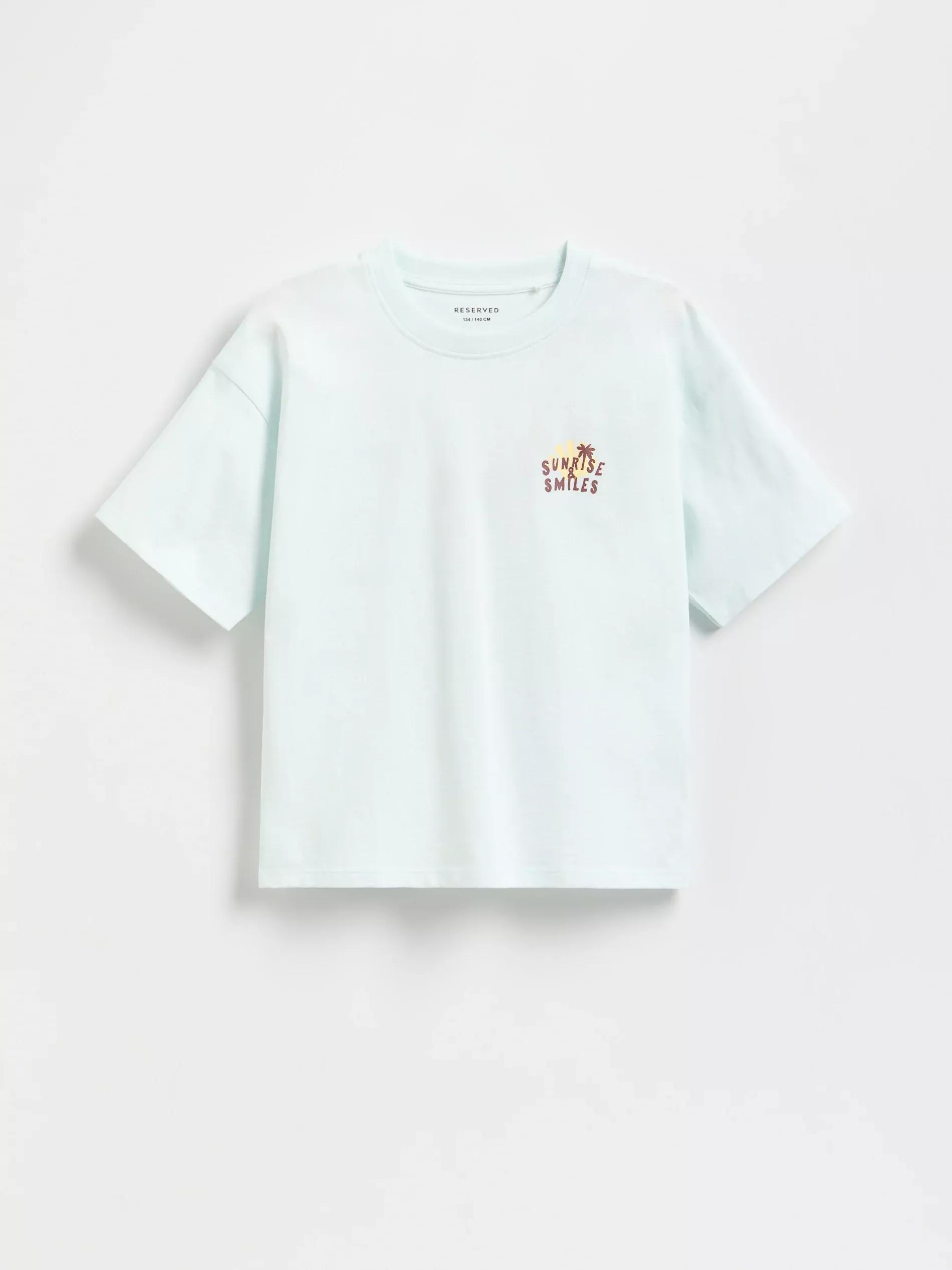 Turquoise Back Print T-Shirt, , large image number 2