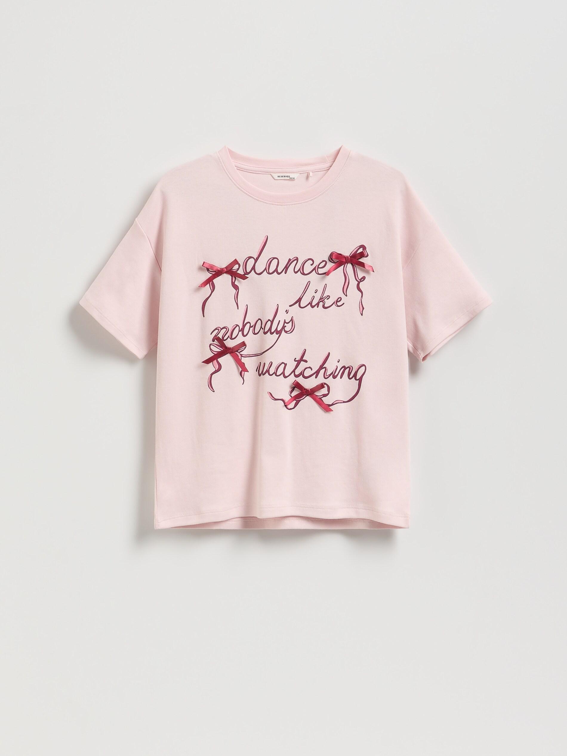 PASTEL PINK T-shirt with appliquأ©, Pink, large image number 1