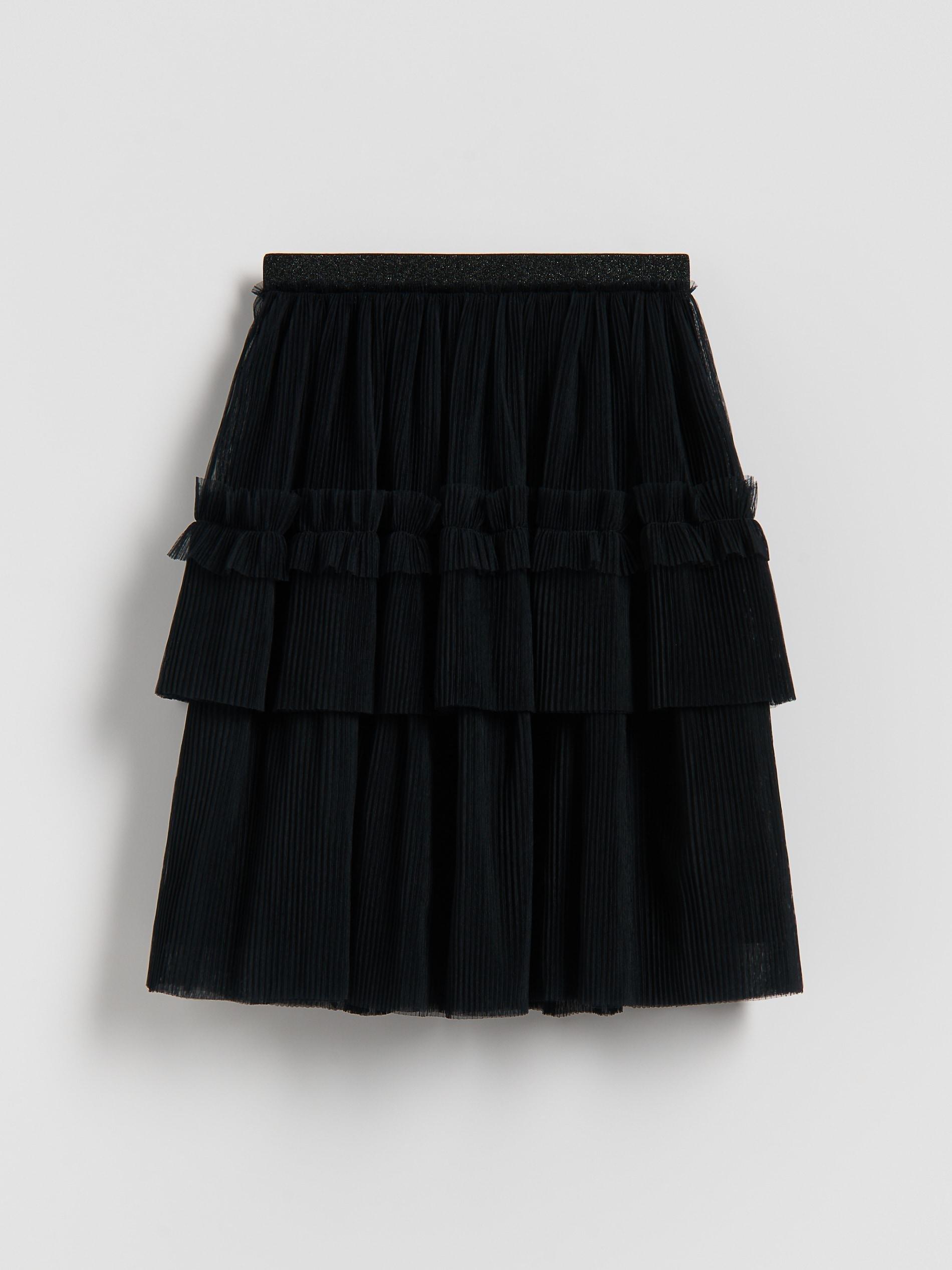 Black Tulle Skirt, Black, medium