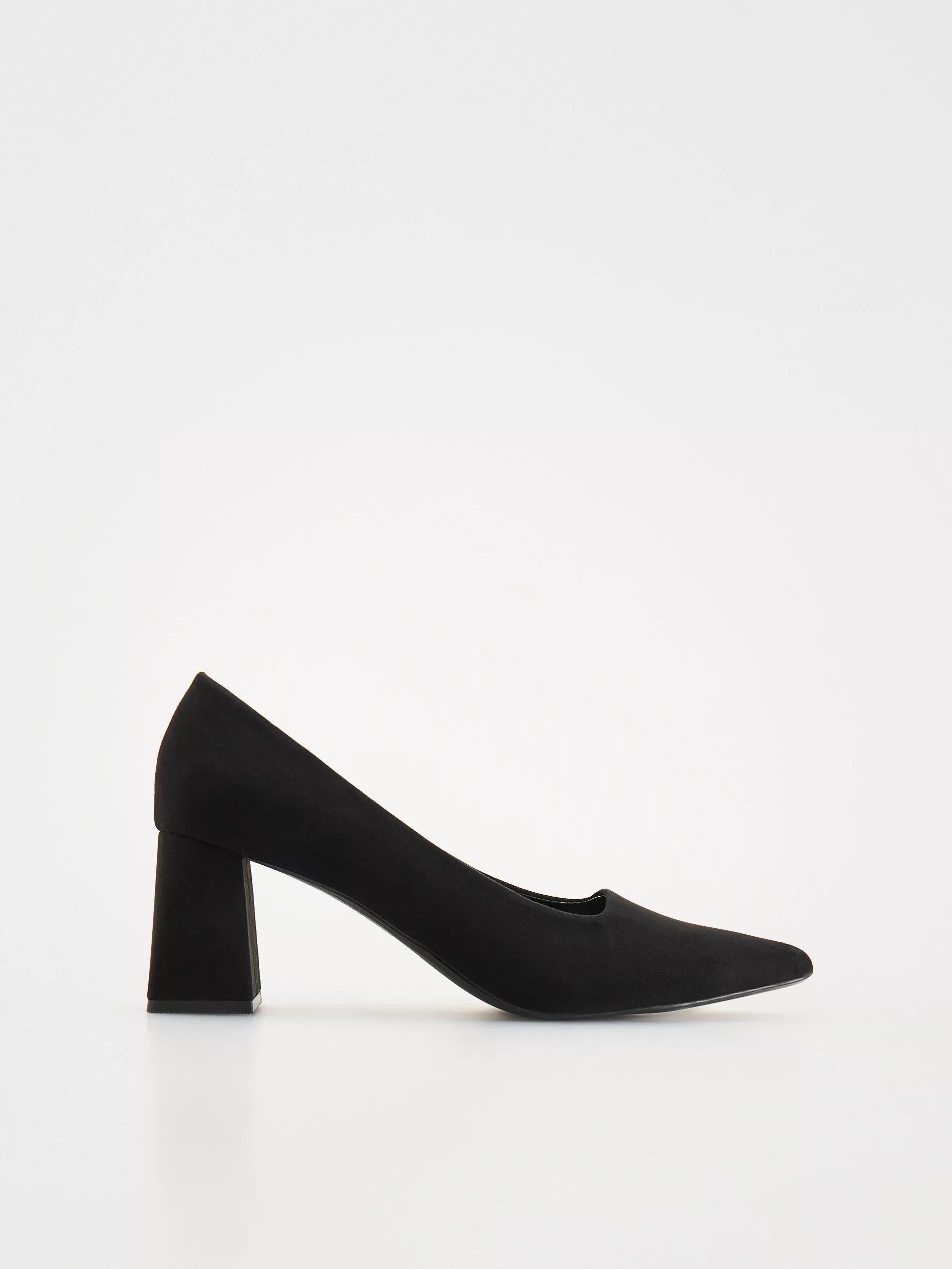 Black High-Heeled Pumps, , large image number 1