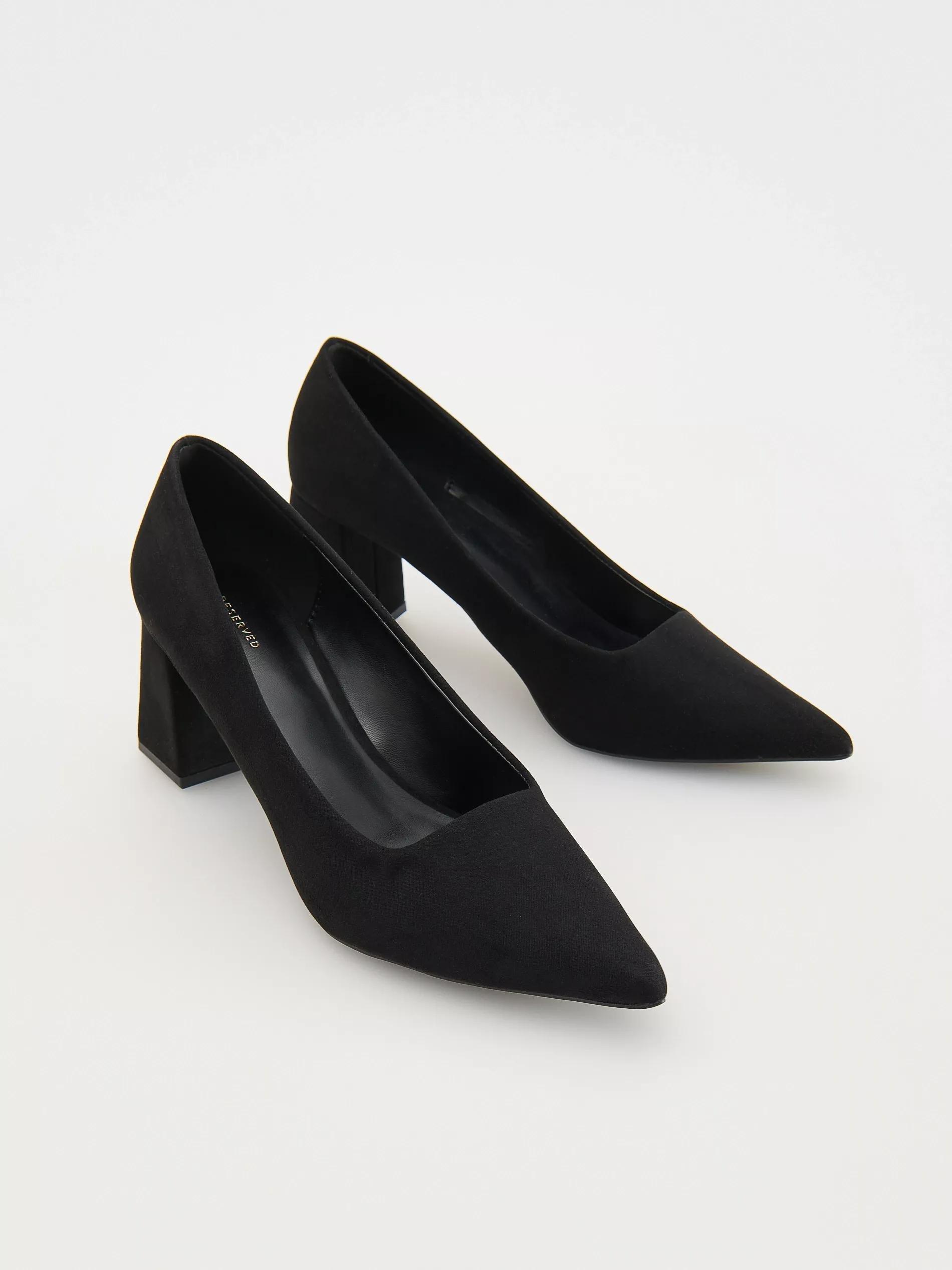 Black High-Heeled Pumps, , large image number 2