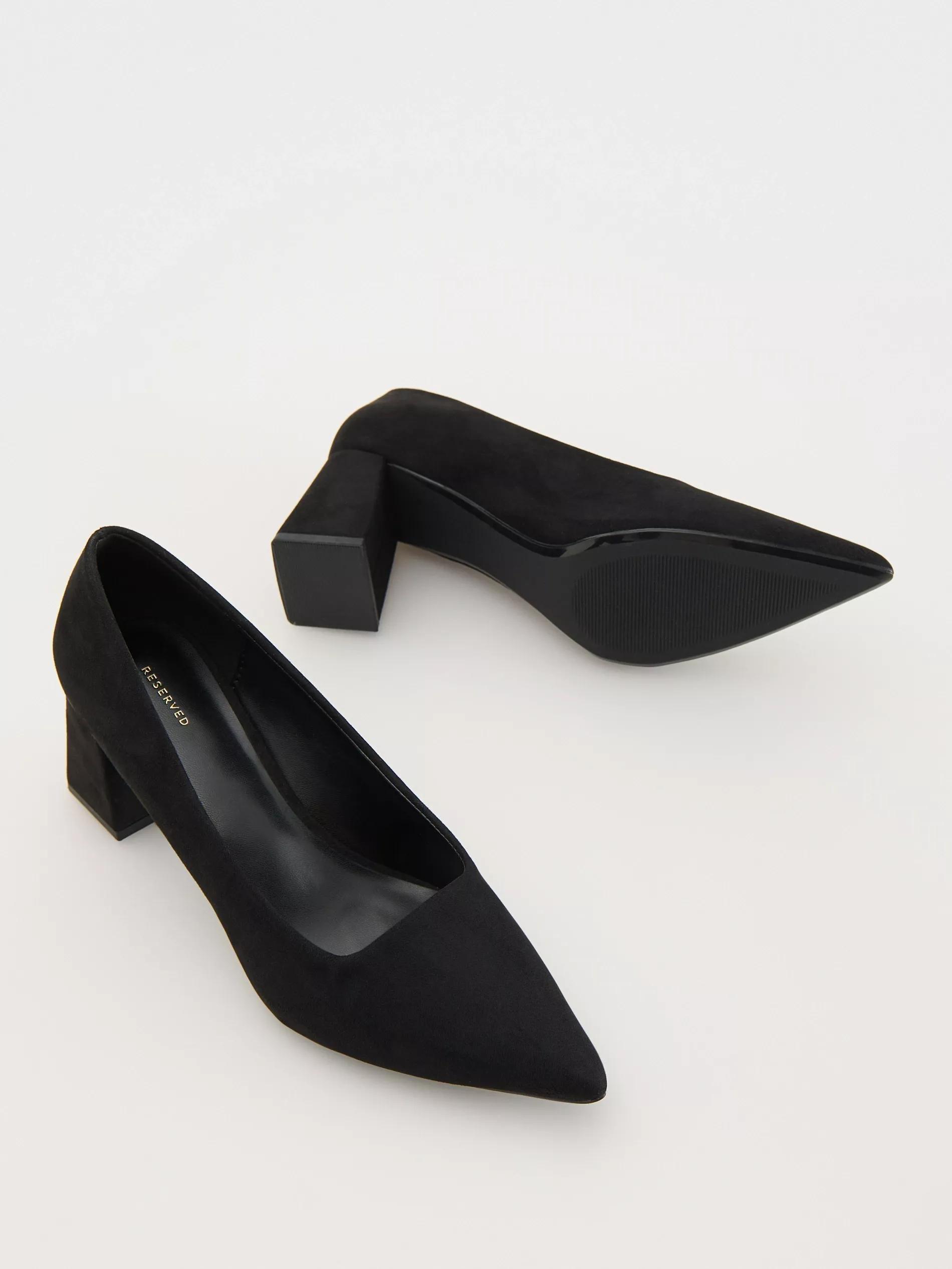 Black High-Heeled Pumps, , large image number 4