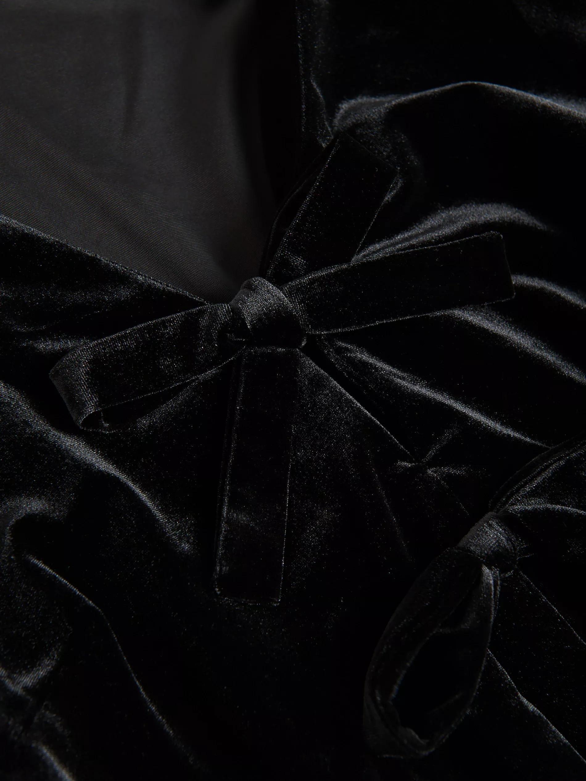 Black Velour Blouse, Black, large image number 5