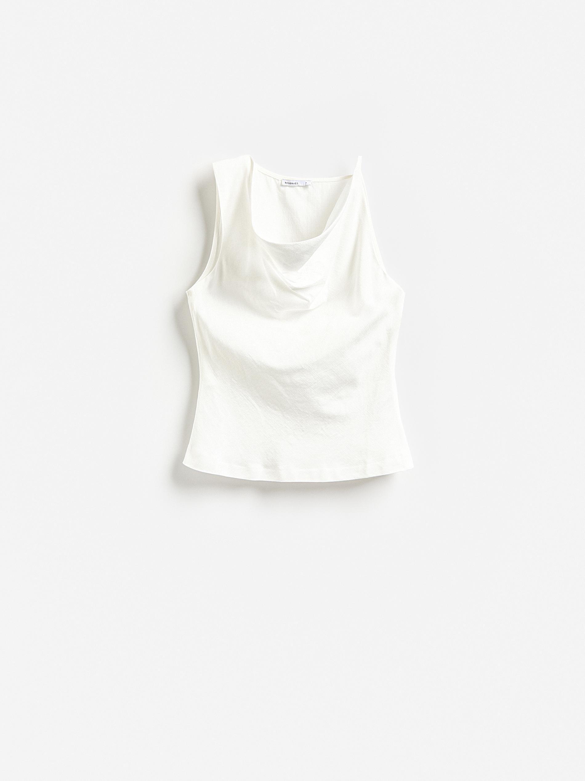 Cream Cotton Rich Top, Ivory, large image number 3