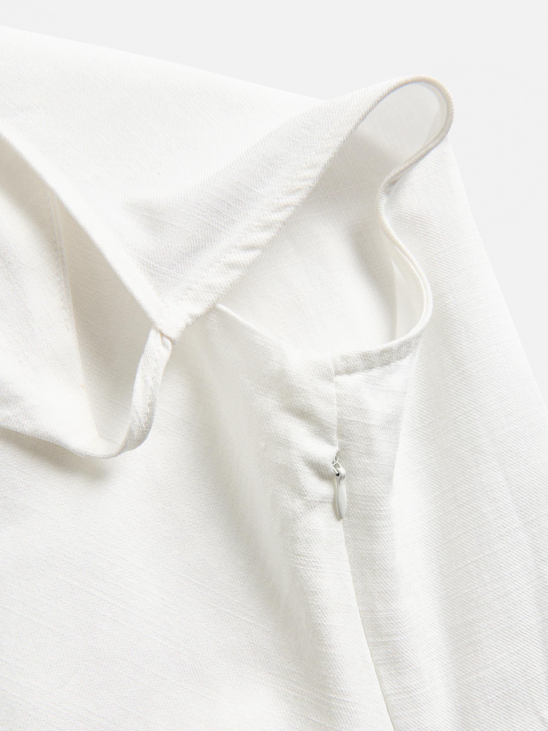 Cream Cotton Rich Top, Ivory, large image number 4