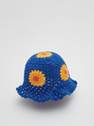 Reserved - Navy Floral Crochet Hat