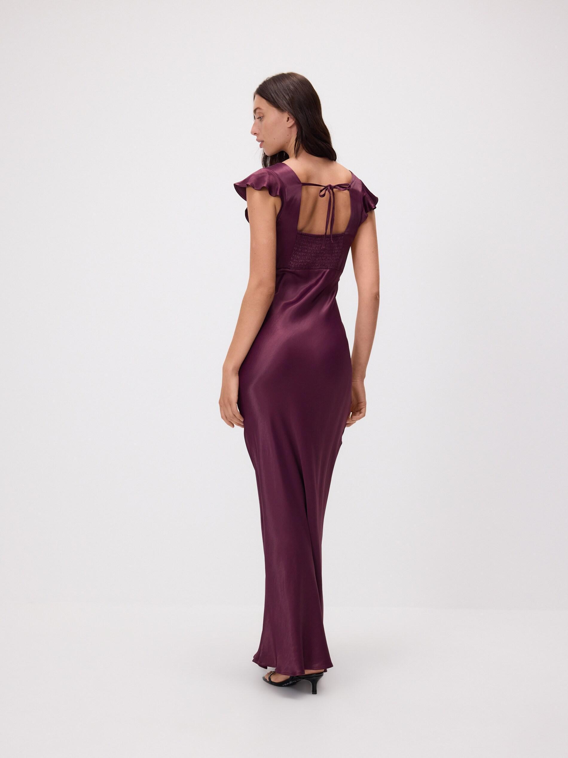 Violet Viscose Dress, Purple, large image number 1