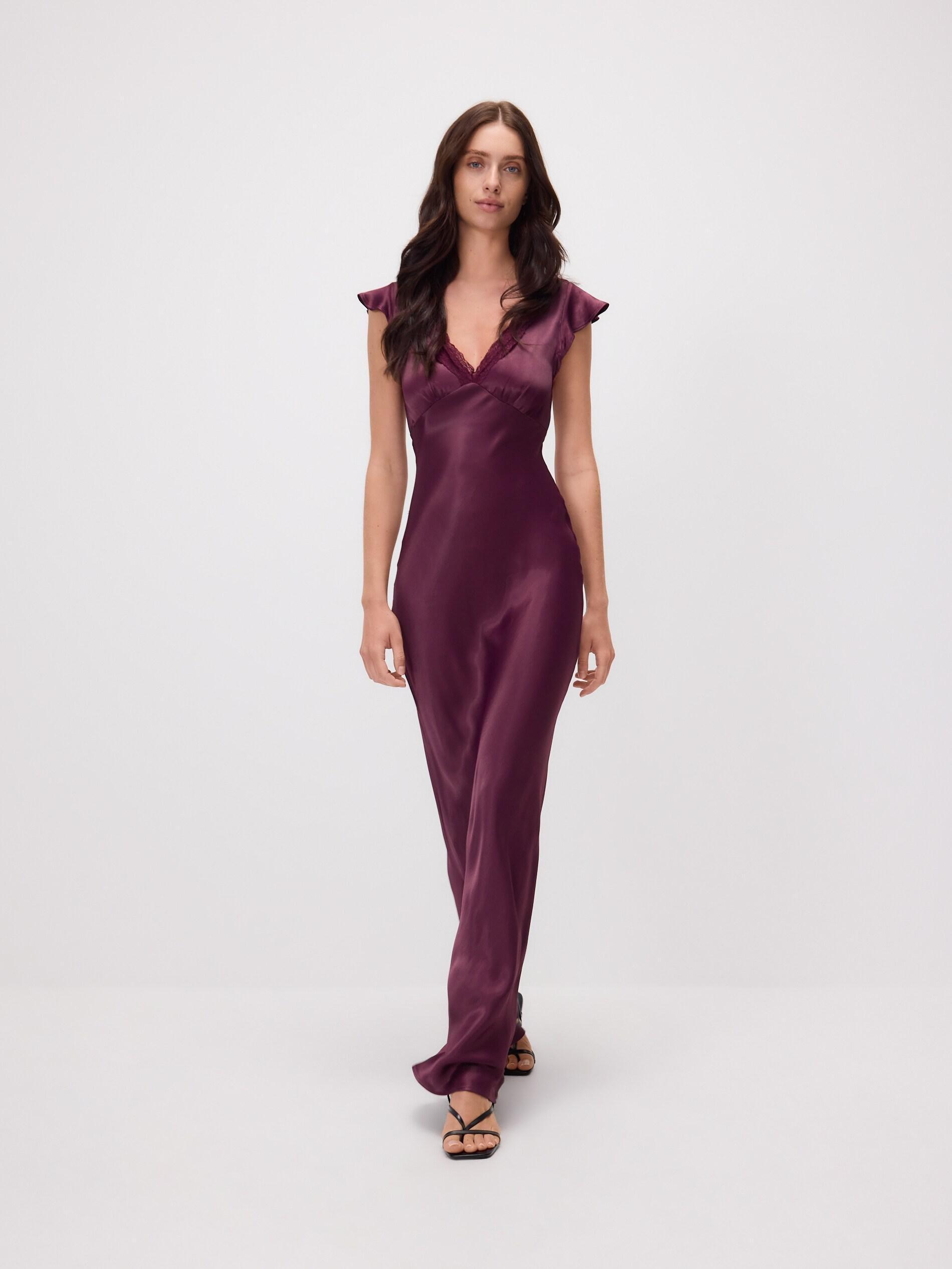 Violet Viscose Dress, Purple, large image number 2