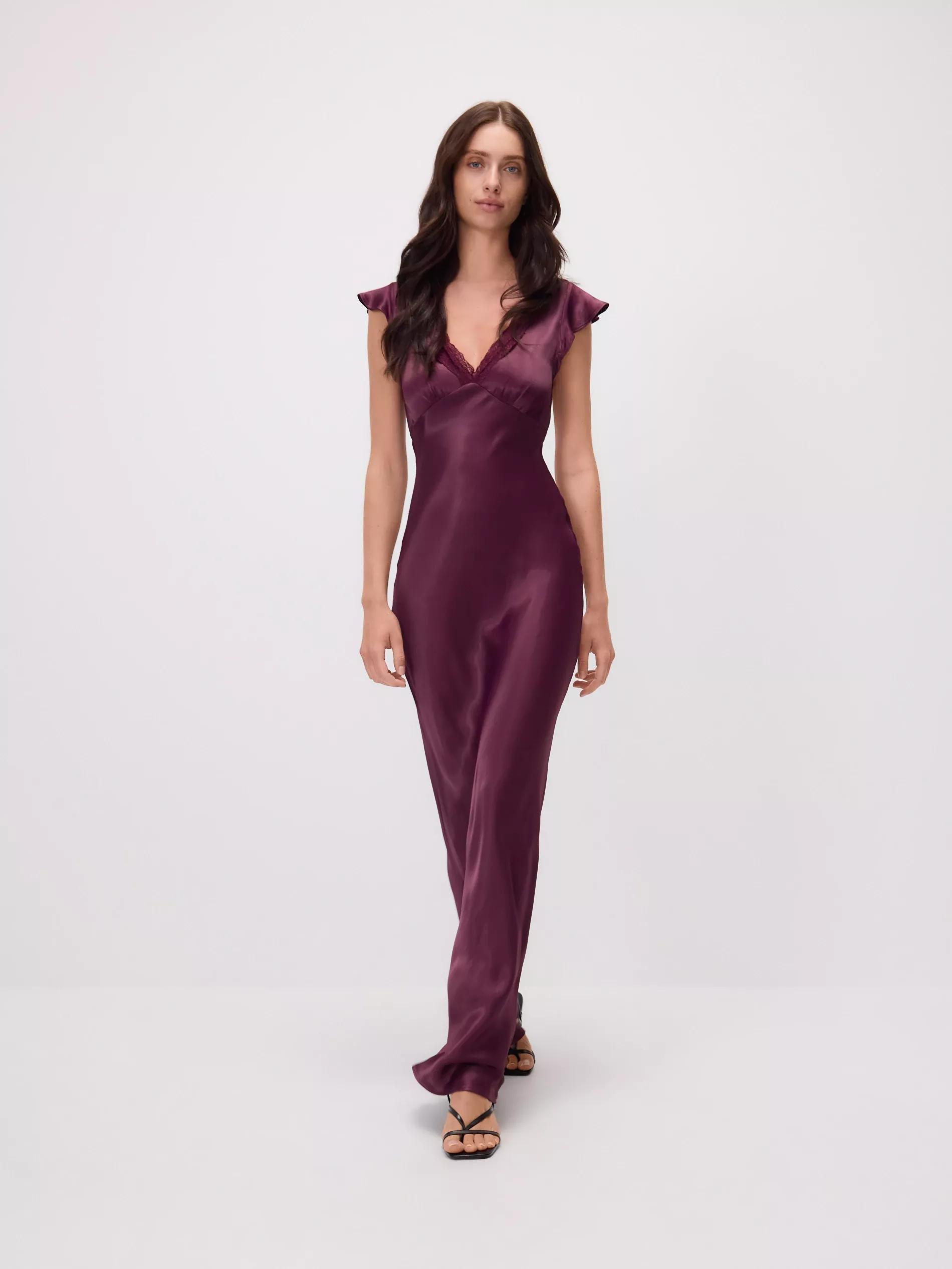 VIOLET Viscose dress, Purple, large image number 2