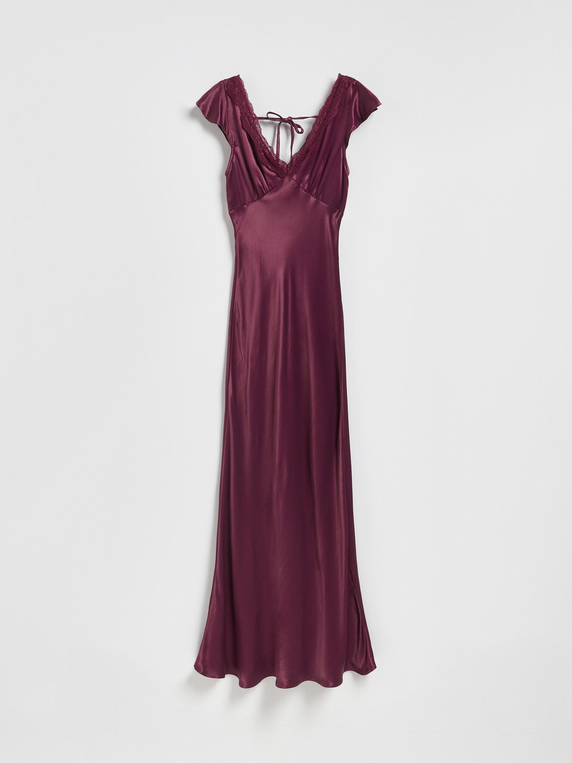 Violet Viscose Dress, Purple, large image number 3