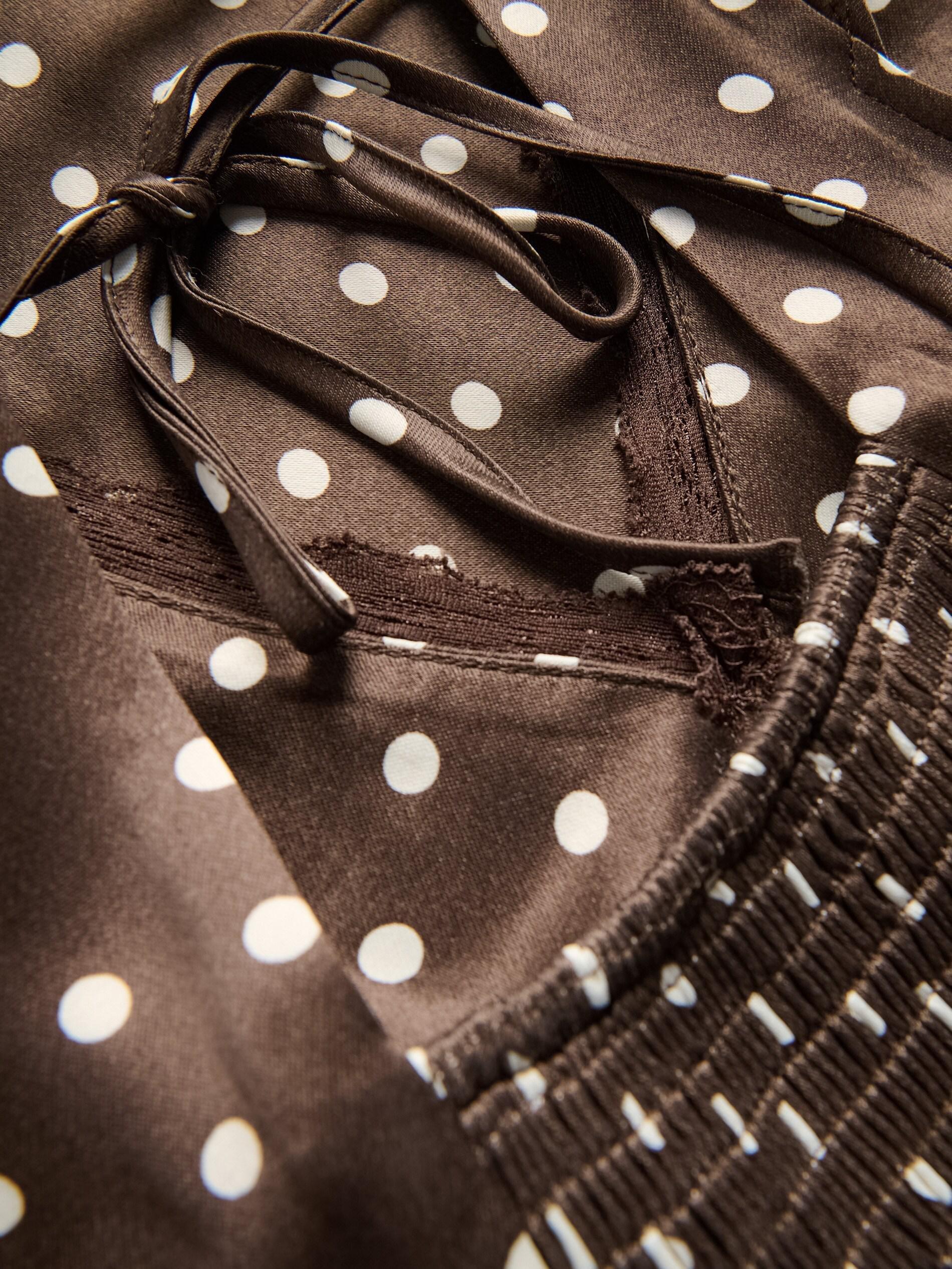 Brown Viscose Dress, Brown, large image number 5