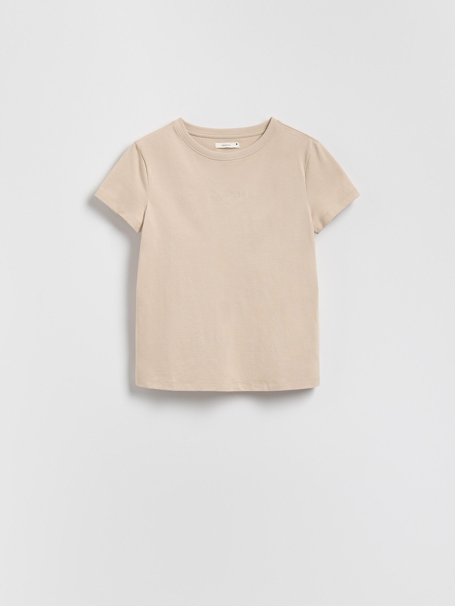 Beige T-Shirt With Fine Embroidery, Beige, large image number 4