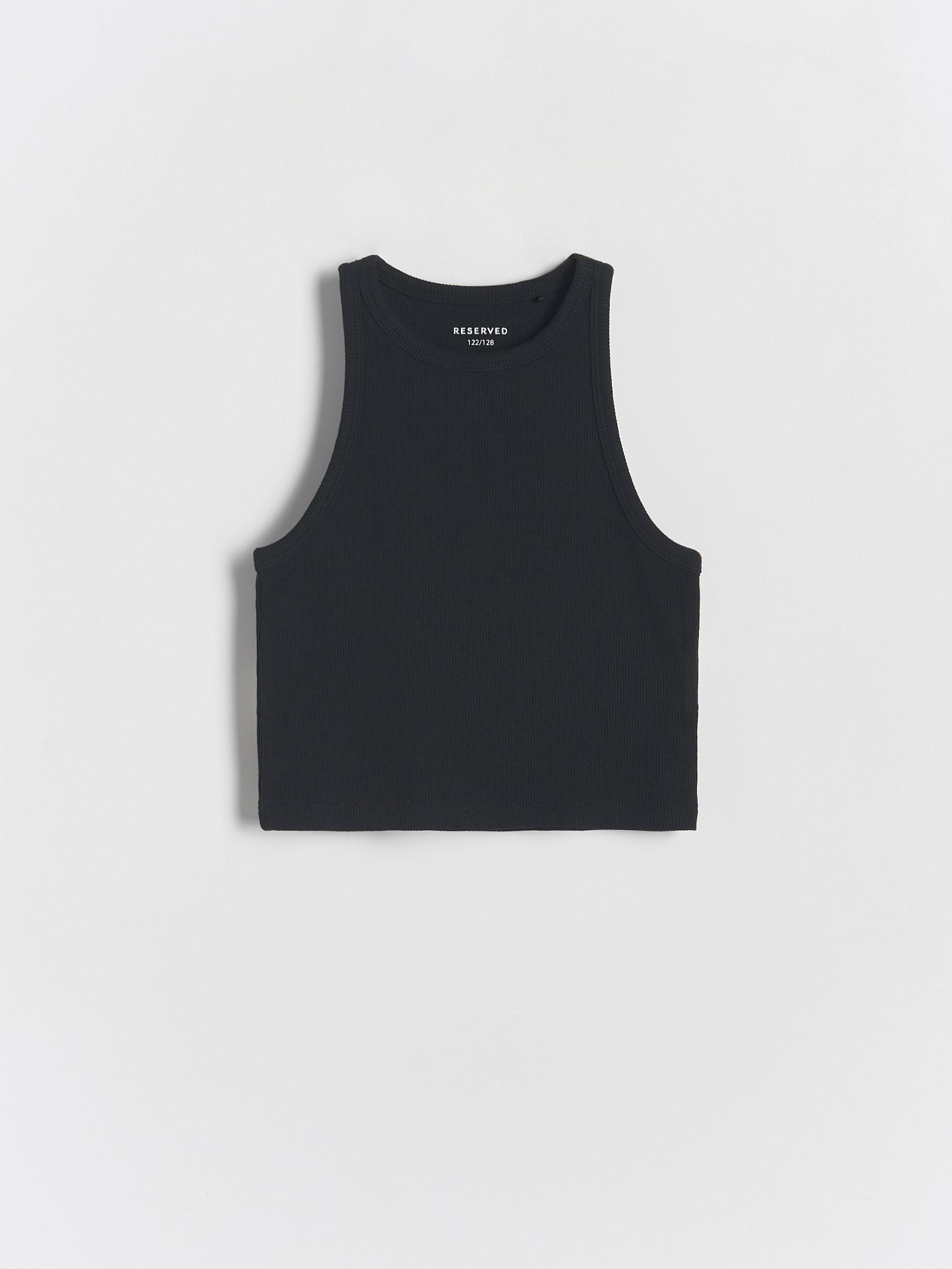 Black Cotton Top, Kids Girls, , large image number 0