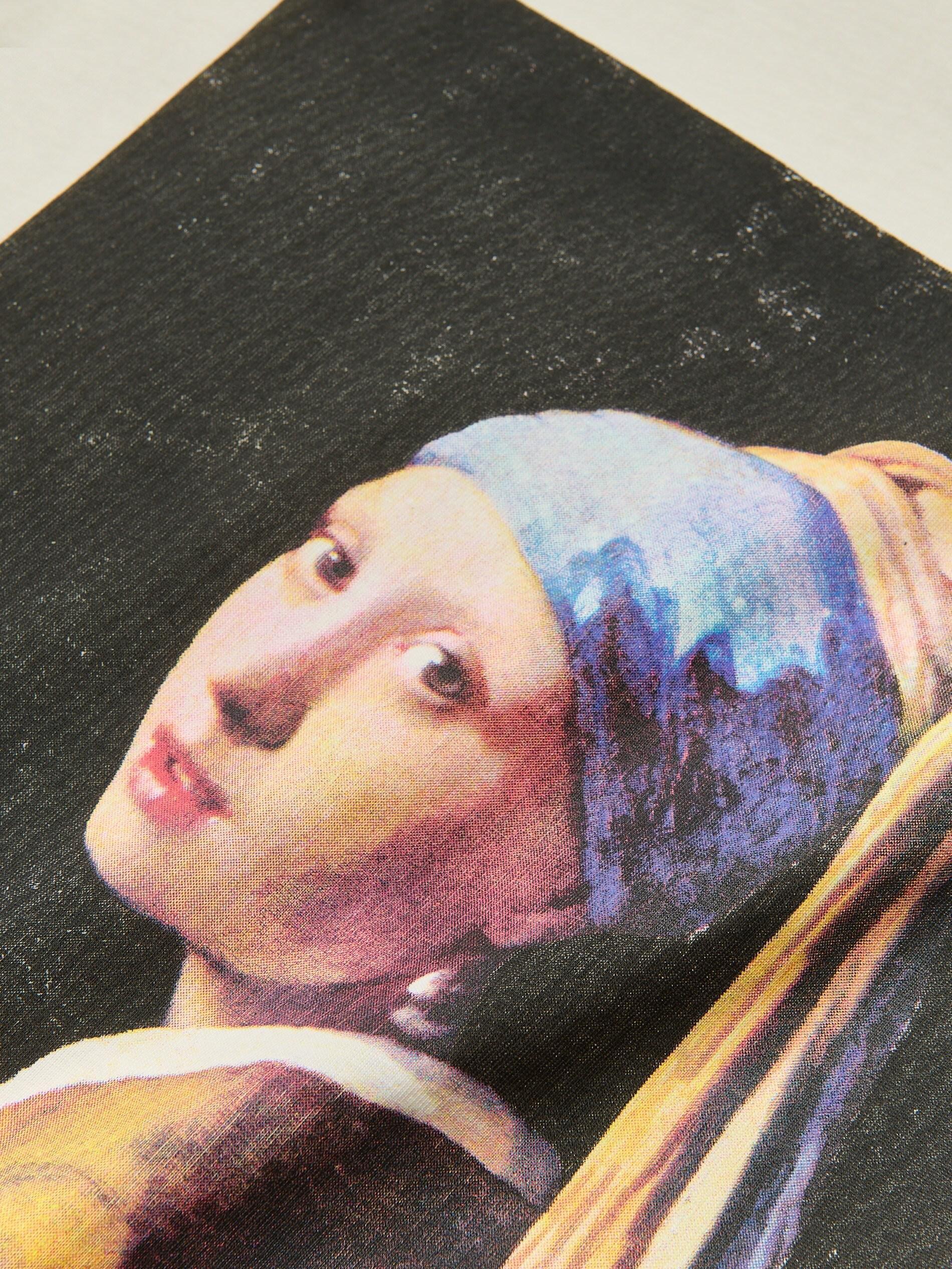 Beige Jeans T-Shirt With Print, Ivory, large image number 1