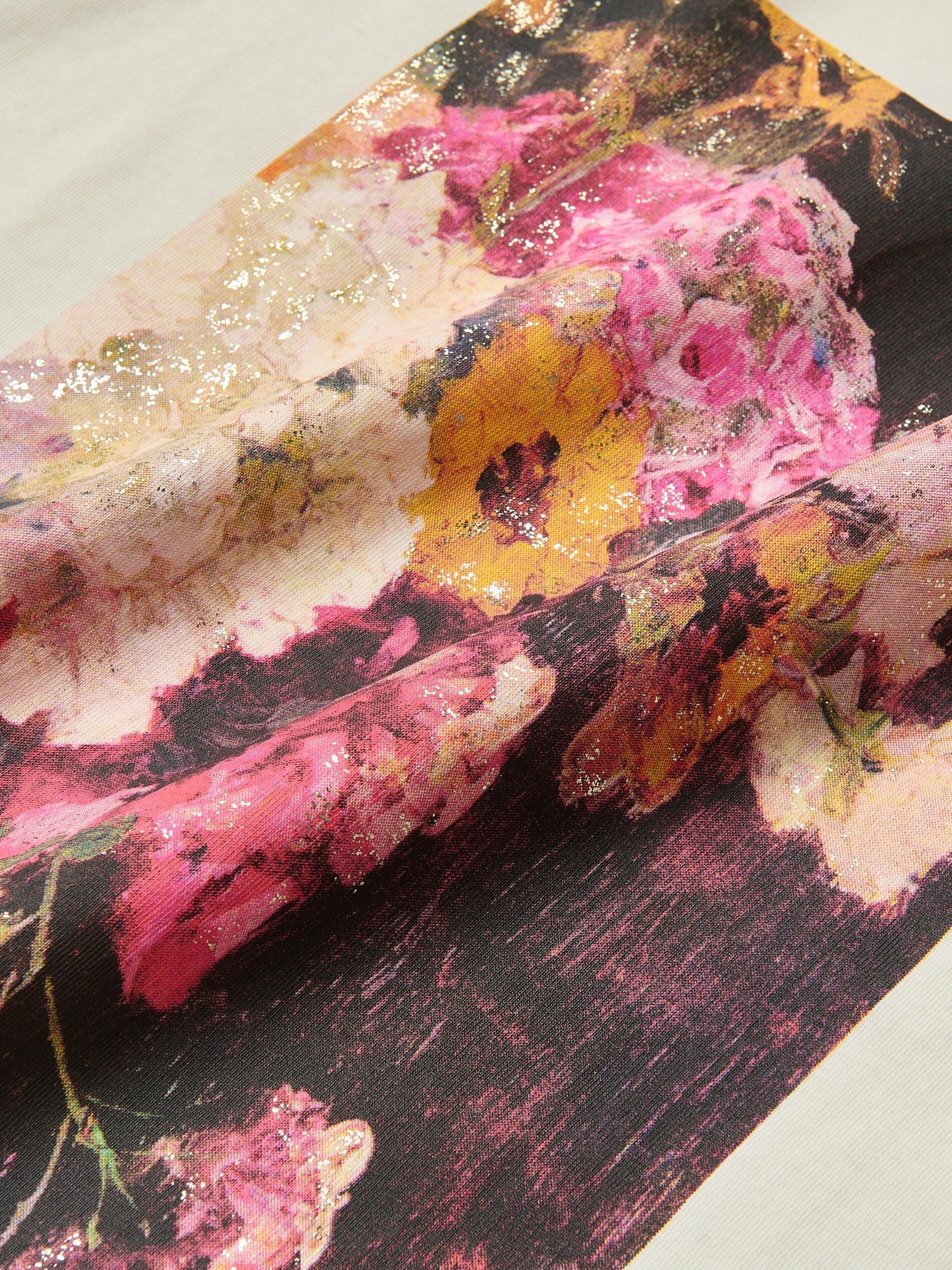 Beige T-Shirt With Print, Ivory, medium