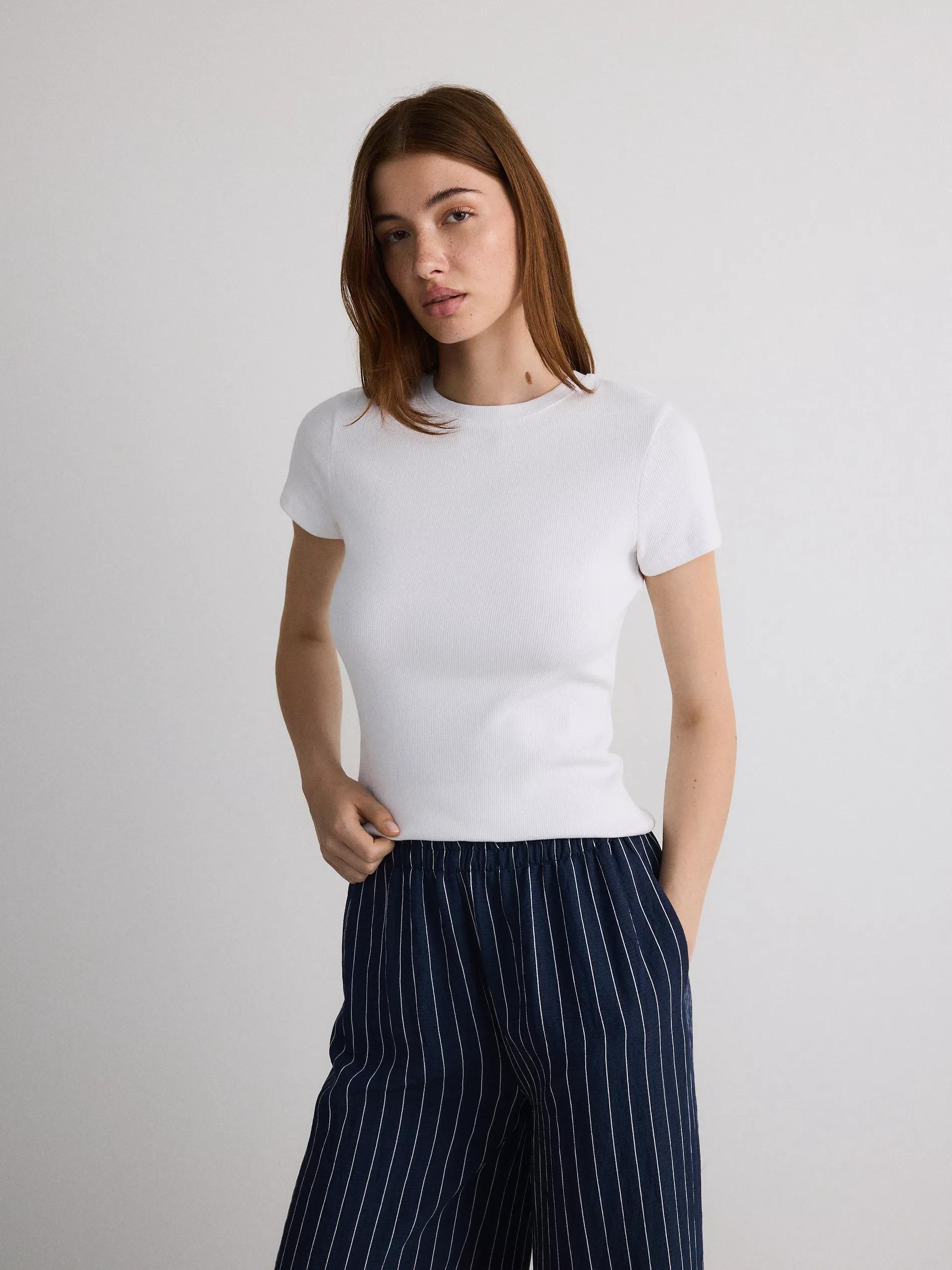 White Cotton T-Shirt, , large image number 0