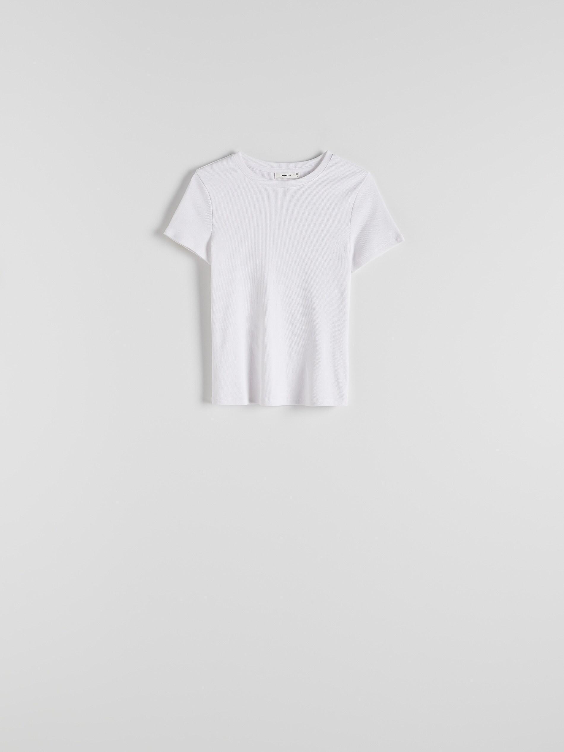 White Cotton T-Shirt, , large image number 6