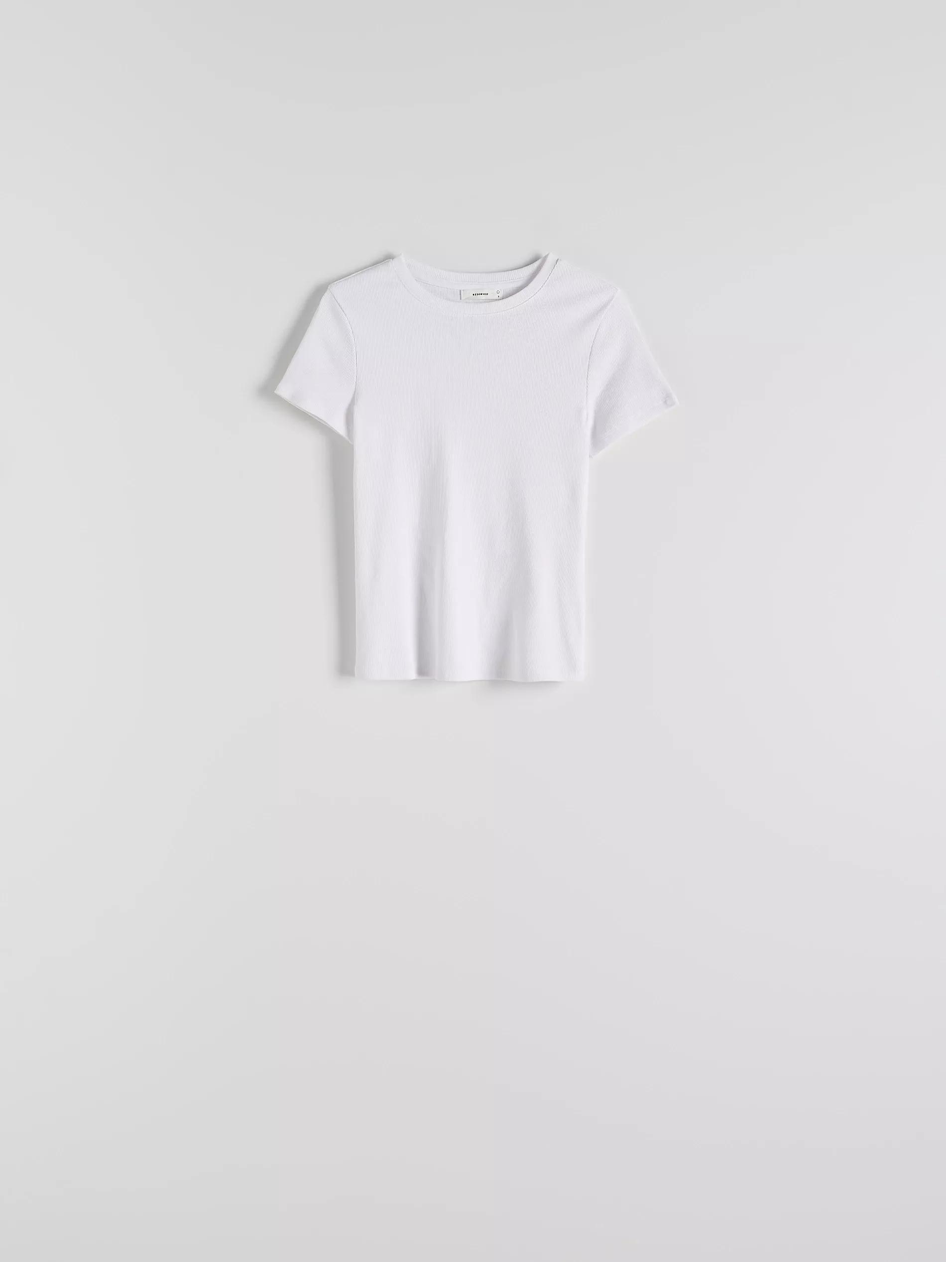 White Cotton T-Shirt, , large image number 7