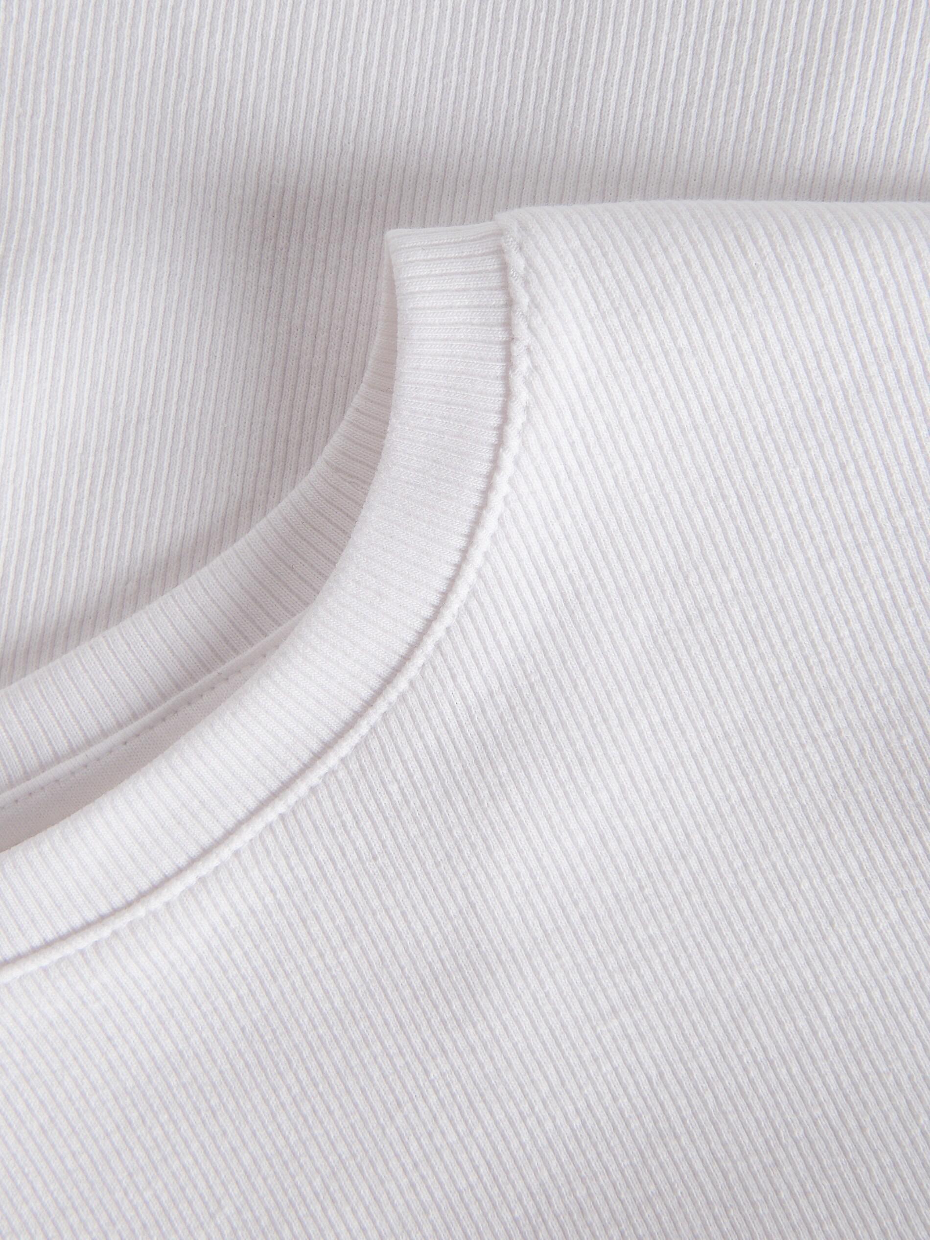 White Cotton T-Shirt, , large image number 8