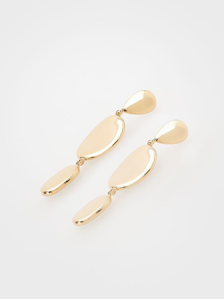 Gold Earrings, Golden, large image number 3