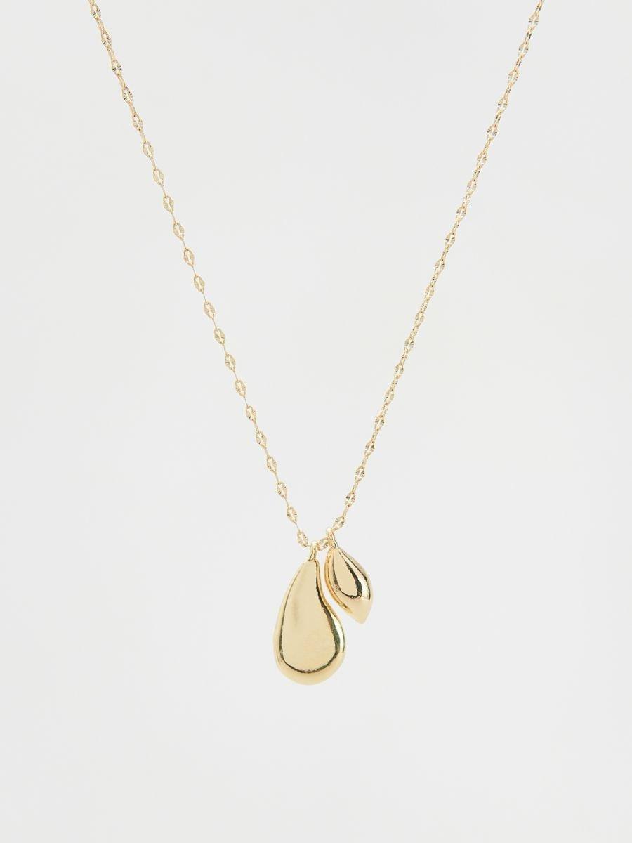 Gold Necklace With Pendant, Golden, large image number 1