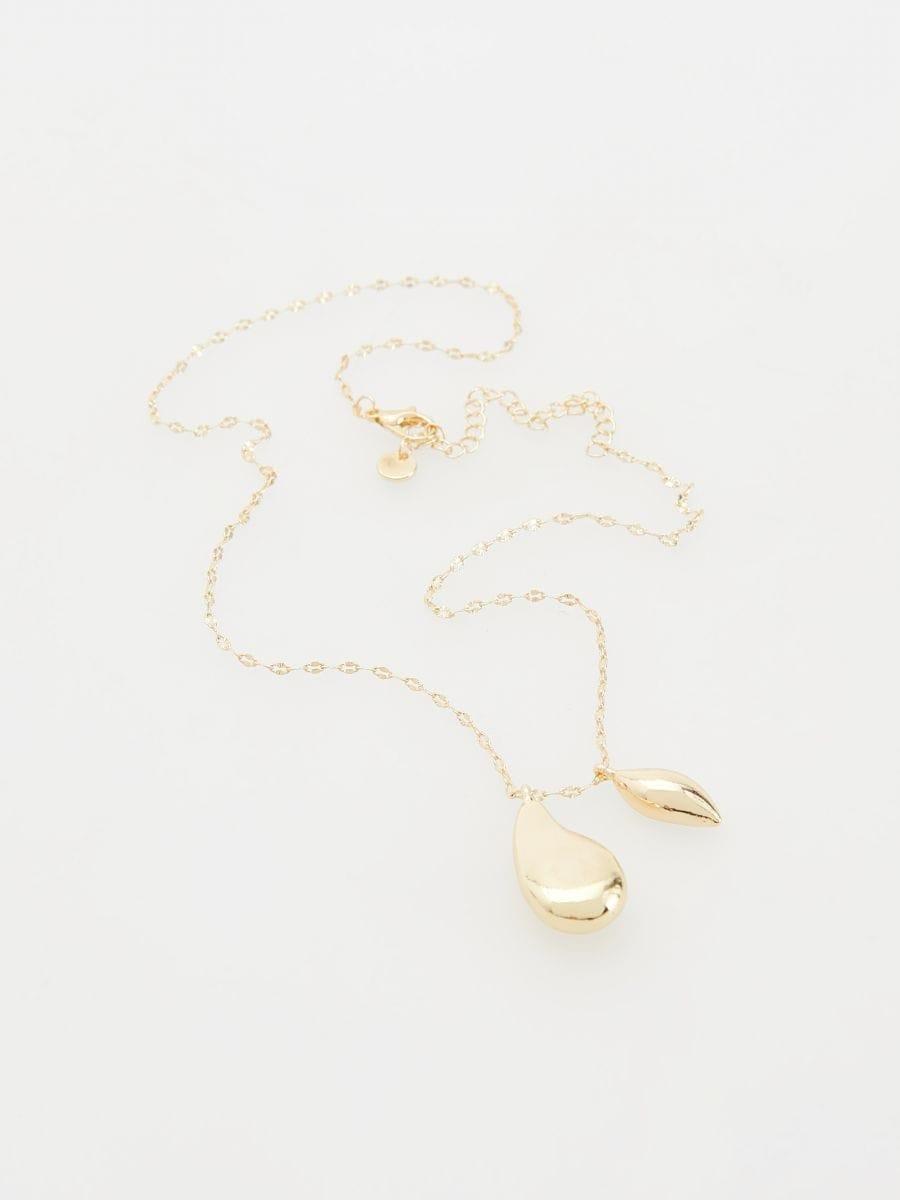 Gold Necklace With Pendant, Golden, large image number 3