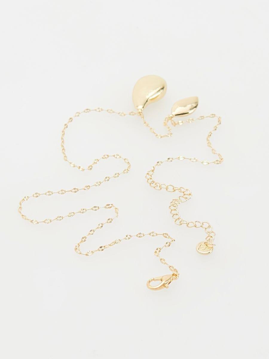 Gold Necklace With Pendant, Golden, large image number 4