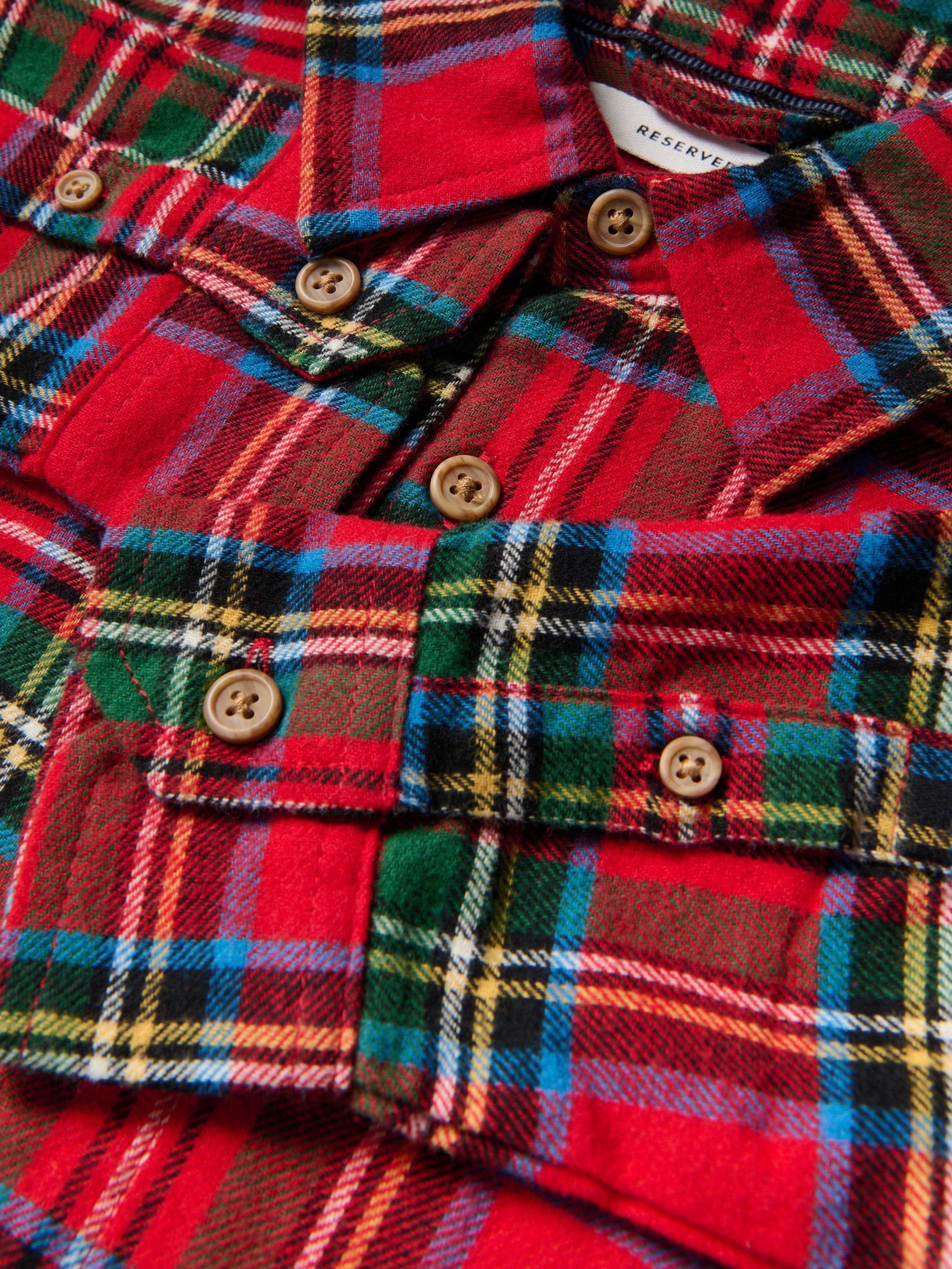 Red Check Cotton Shirt, Red, large image number 1