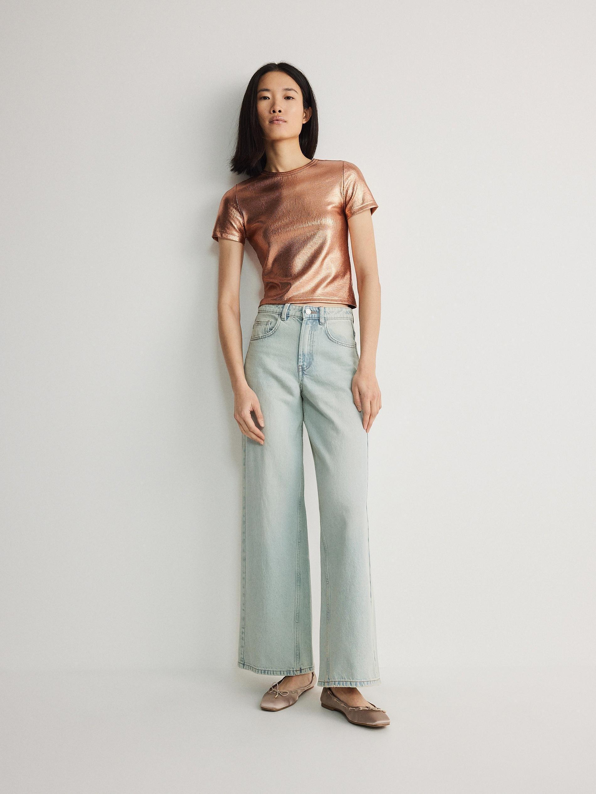 Gold Metallic Shine Blouse, , large image number 2
