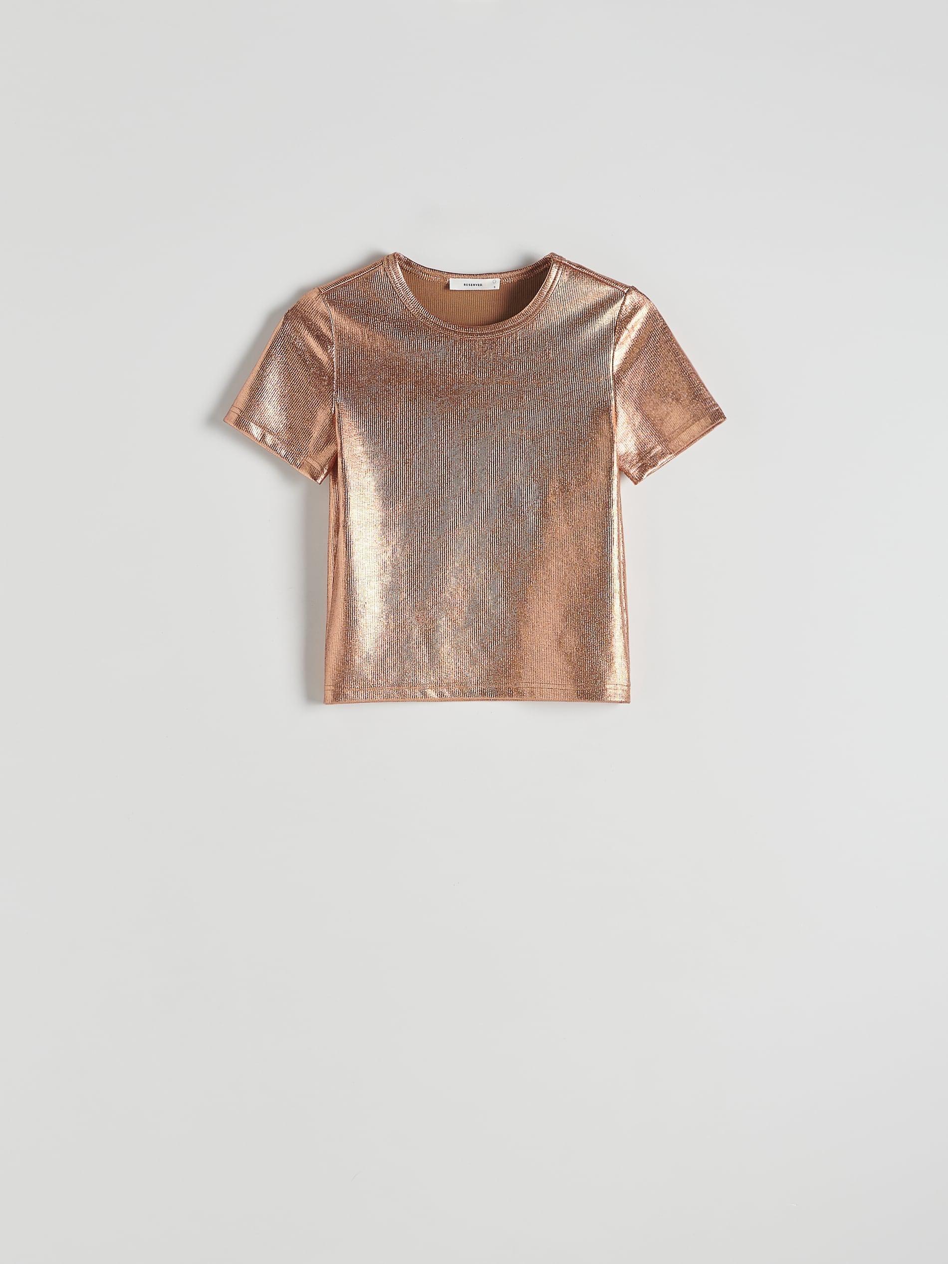 Gold Metallic Shine Blouse, , large image number 3
