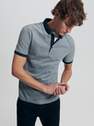Reserved - Navy Regular Fit Polo Shirt With Micro Print