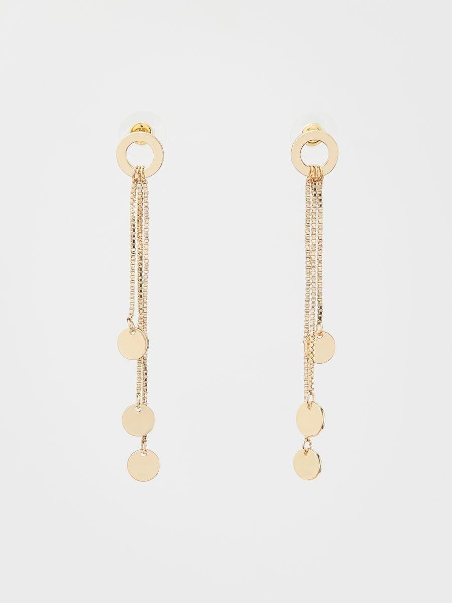 Gold Earrings, Golden, large image number 0