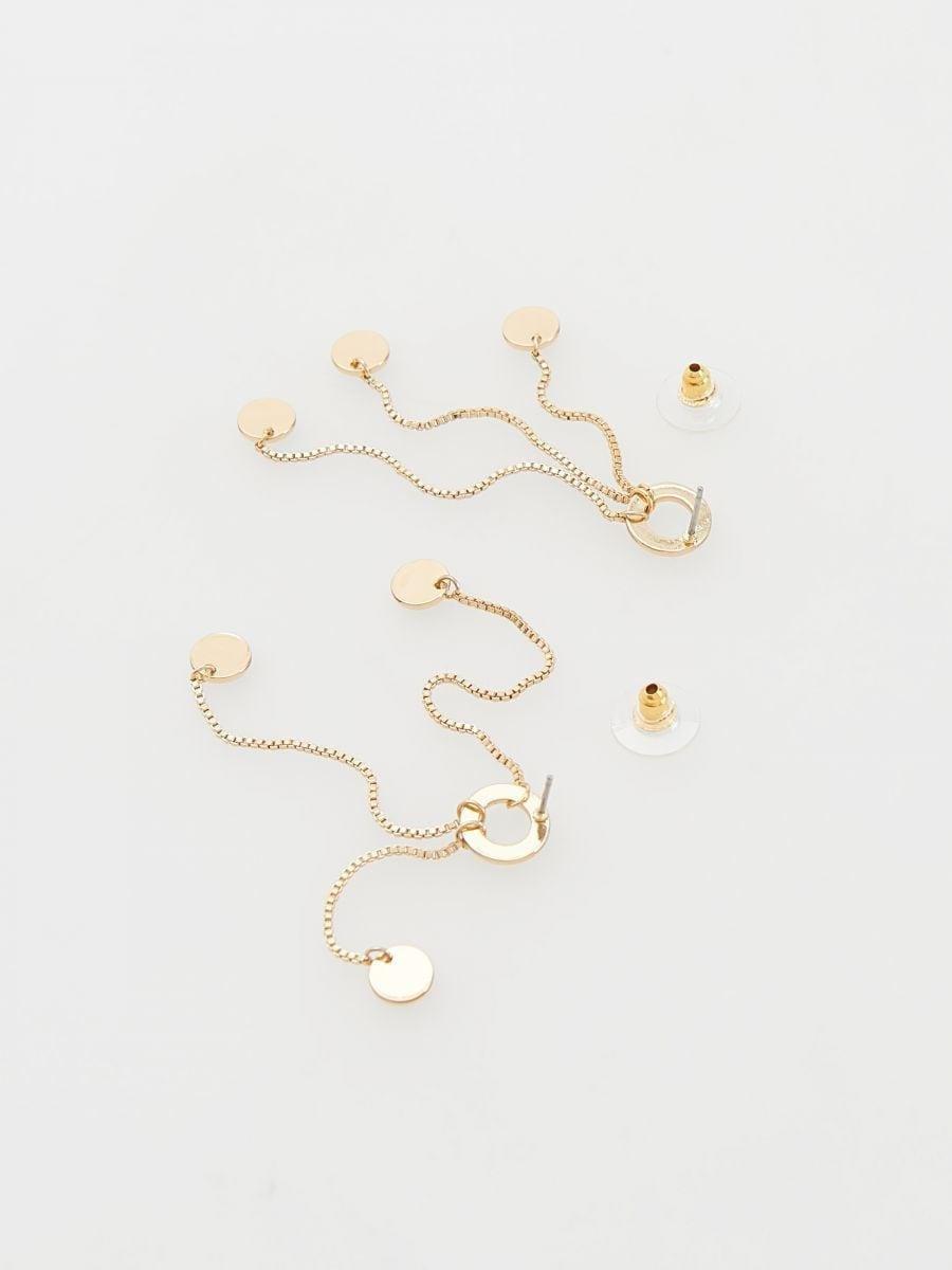 Gold Earrings, Golden, large image number 4