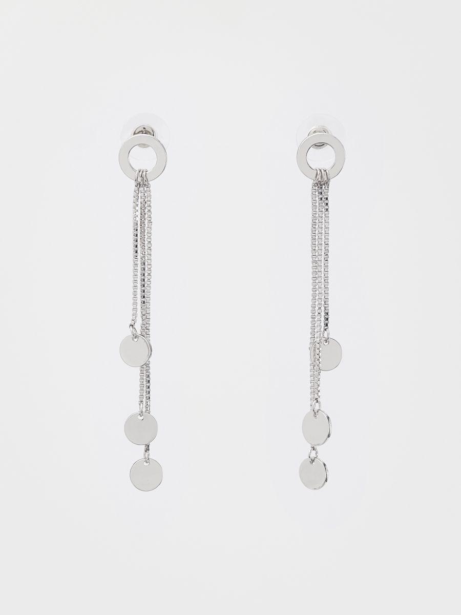 Silver Detailed Earings, Silver, large image number 0