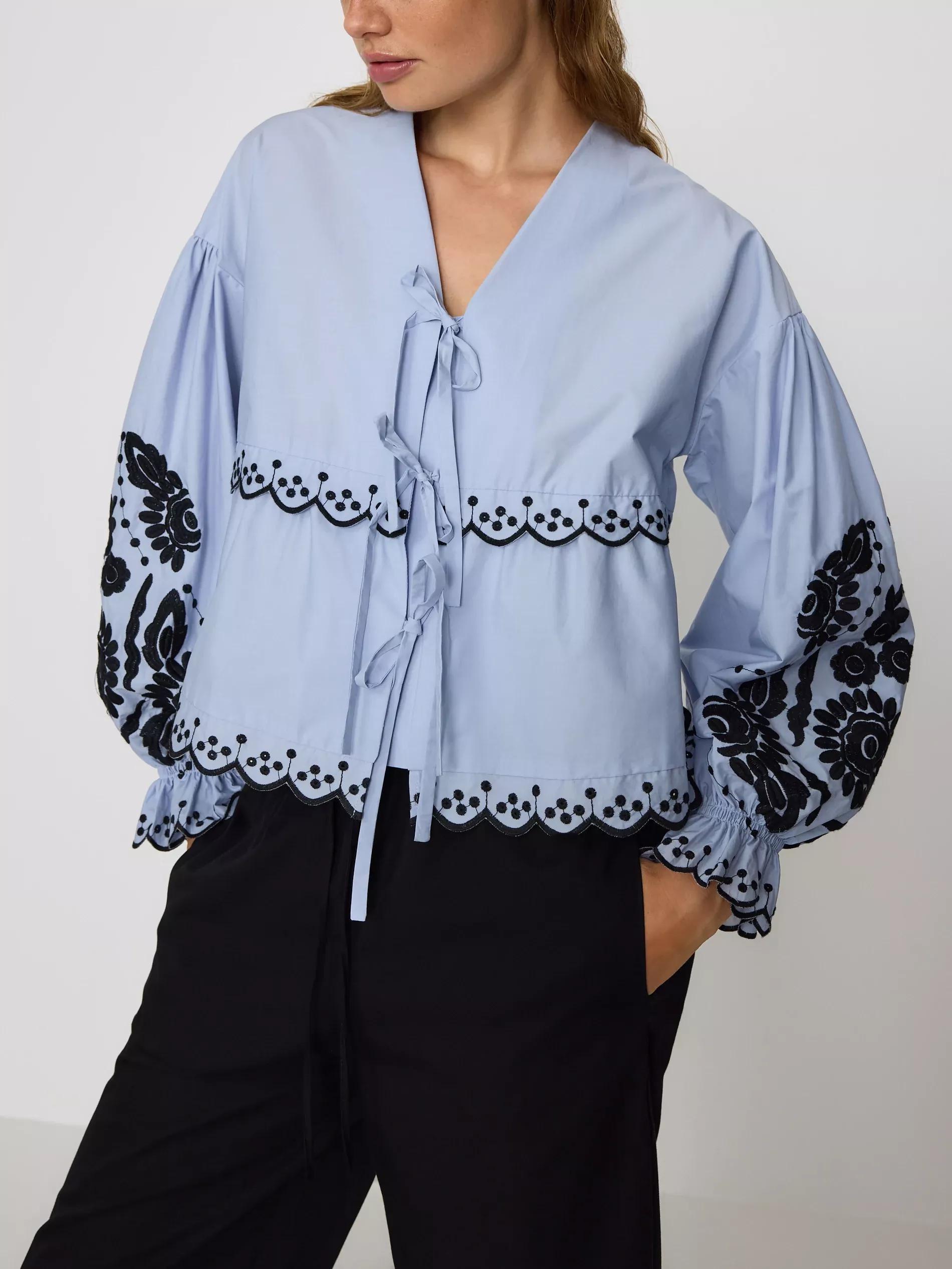Multicolour Shirt With Decorative Embroidery, Multicolor, large image number 1