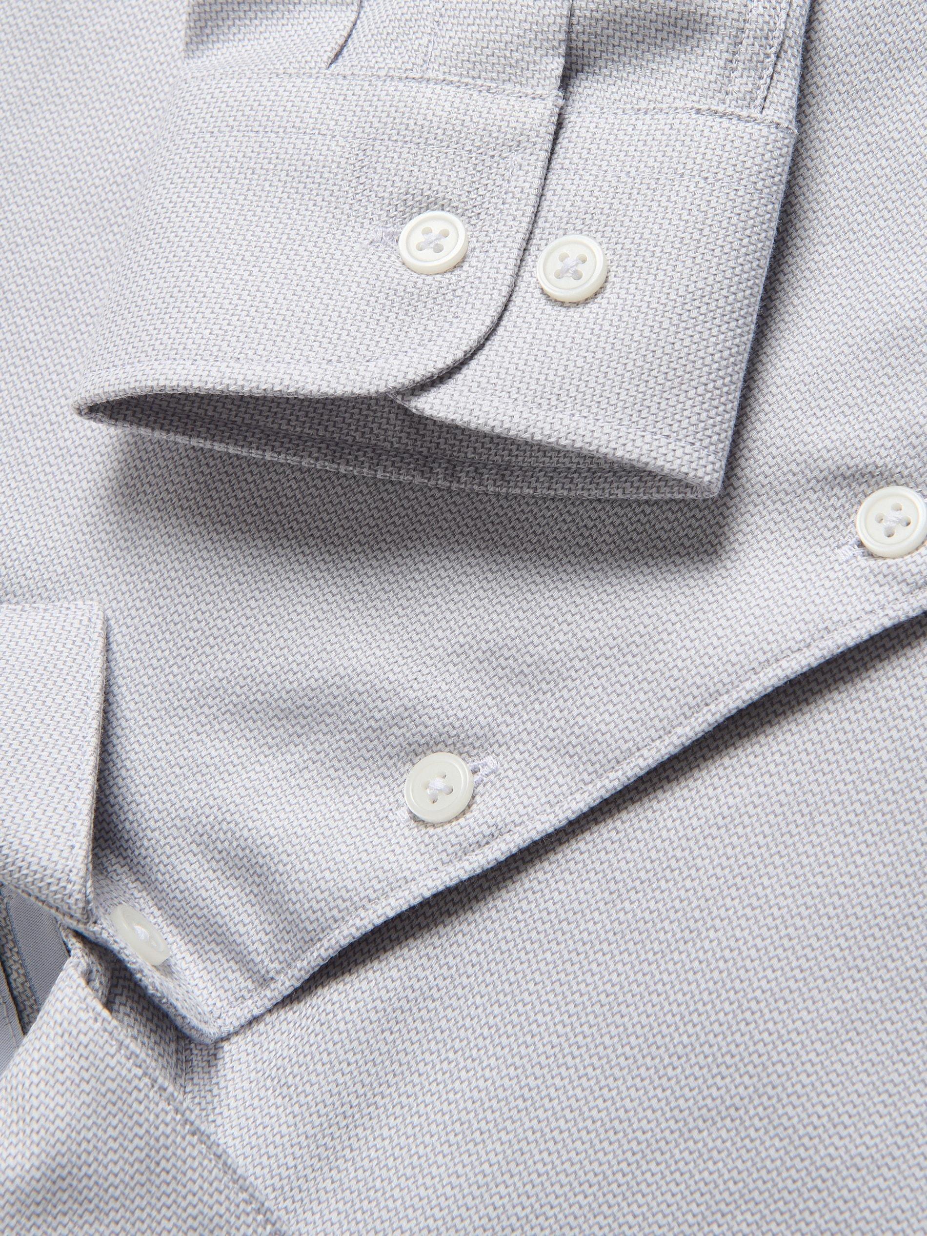 Grey Slim Fit Cotton Rich Shirt, Light grey, large image number 5