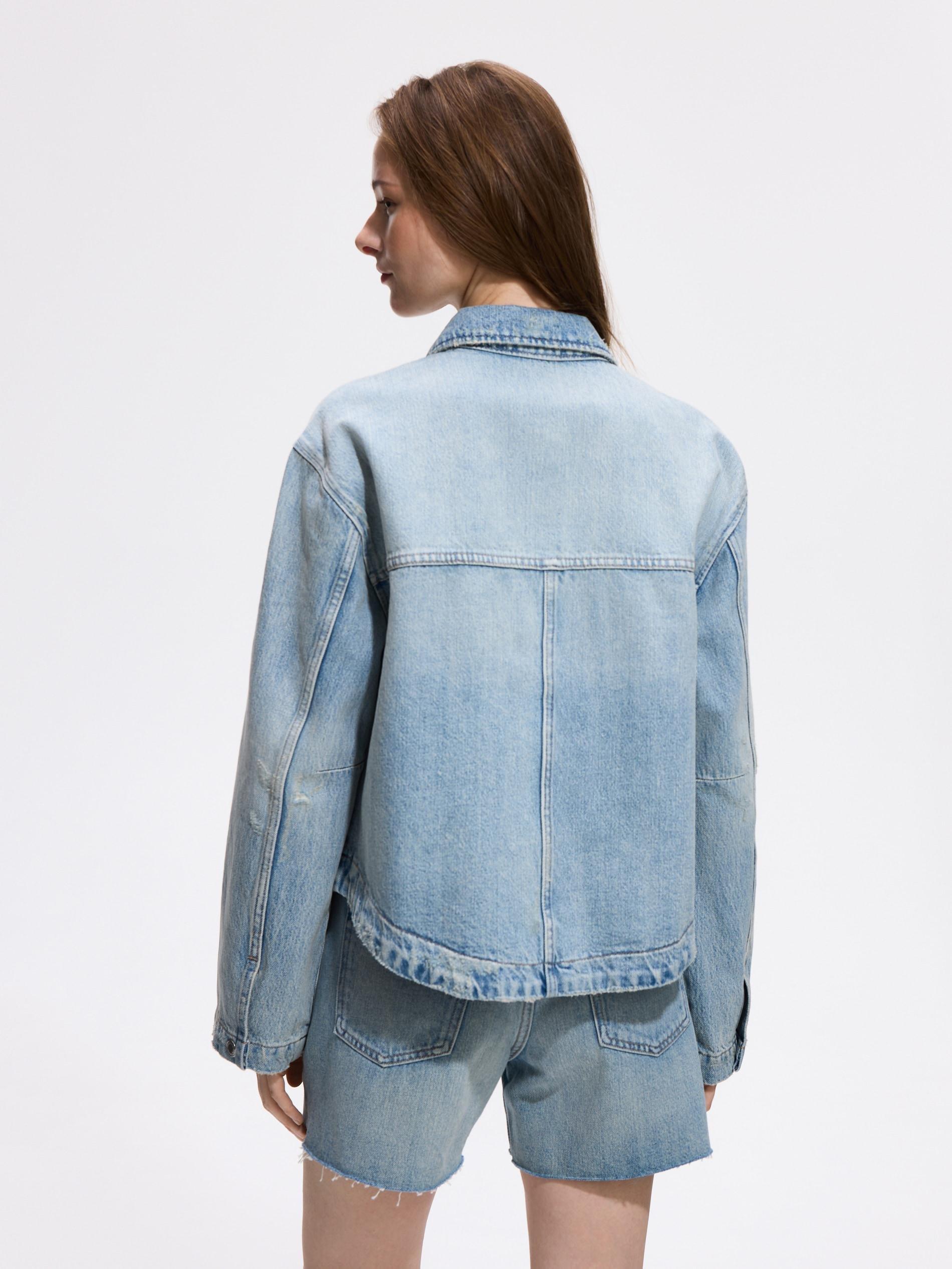 Blue Denim Jacket, Blue, large image number 3