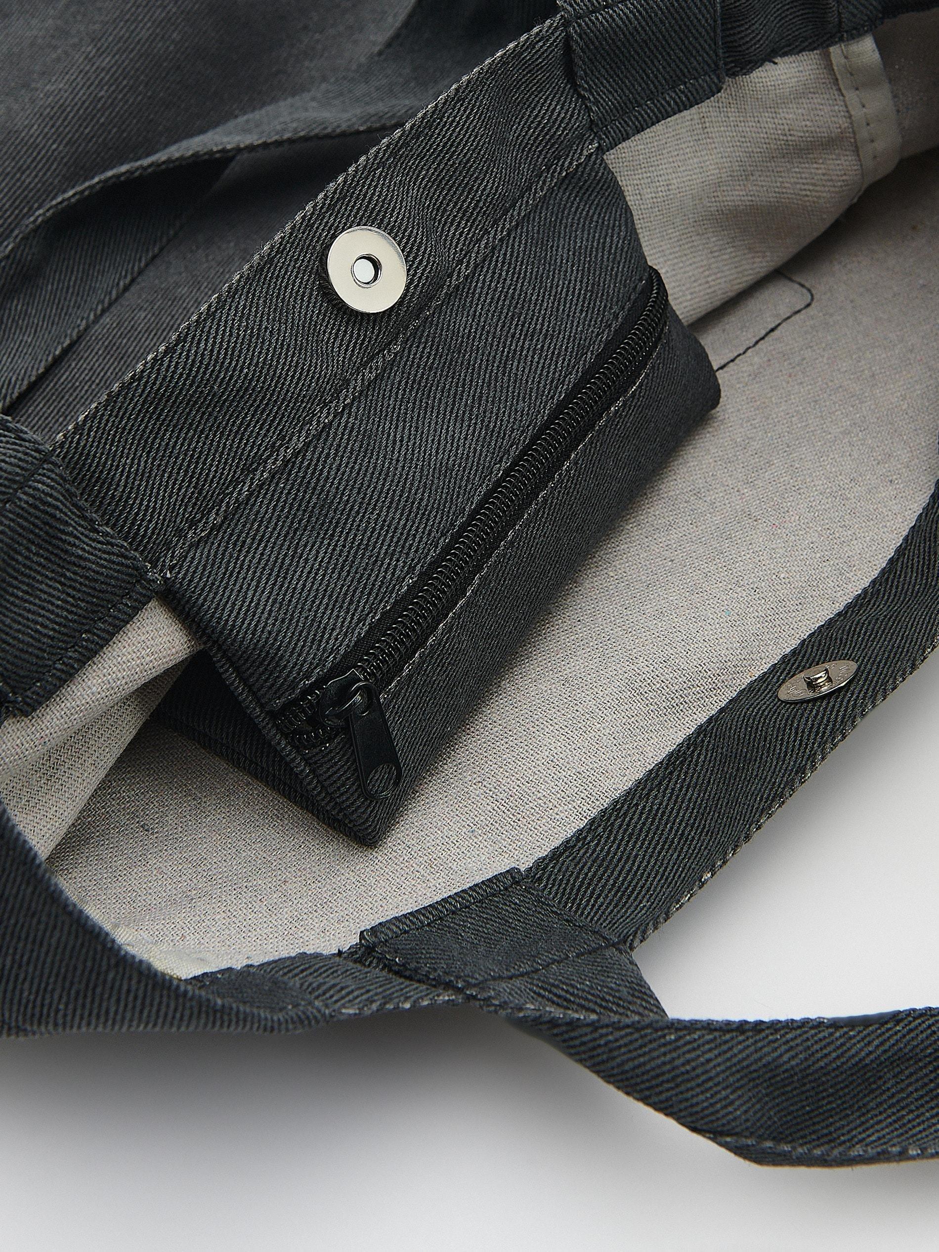 Grey Magnet Fastening Bag, Kids Girls, Grey, large image number 5
