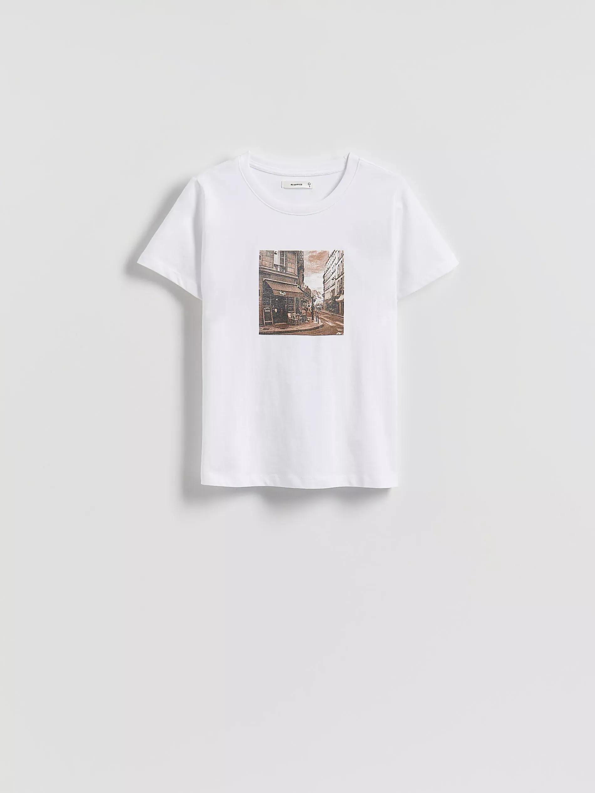 White T-Shirt With Print, 7401_00C            , large image number 3