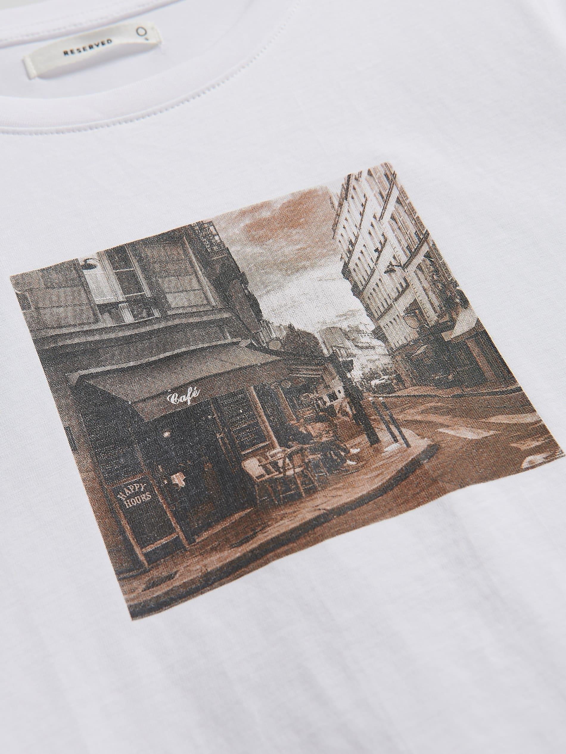 White T-Shirt With Print, 7401_00C            , large image number 4