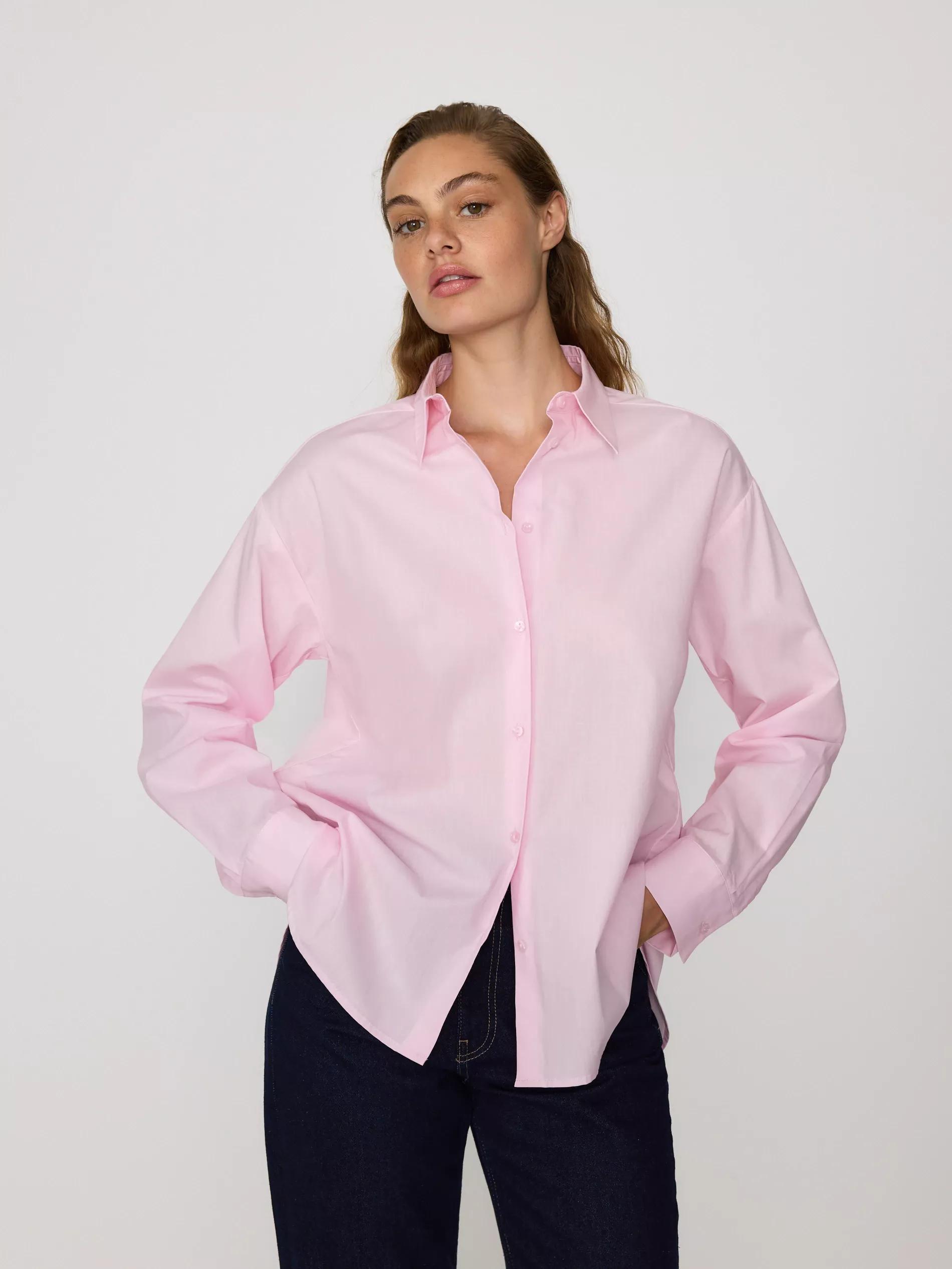 Pink Cotton Shirt, Pink, medium
