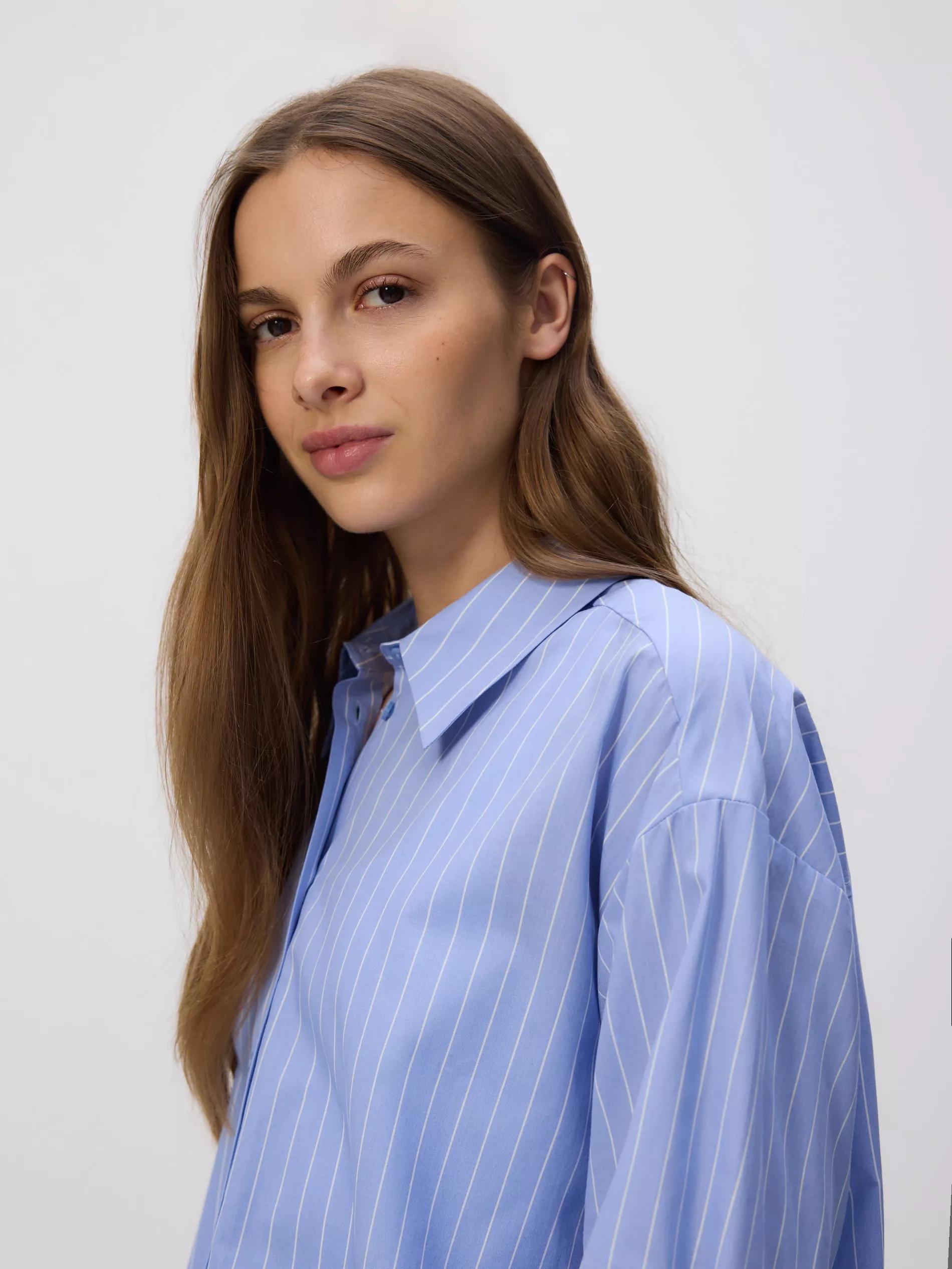 Blue Cotton Shirt, , large image number 3