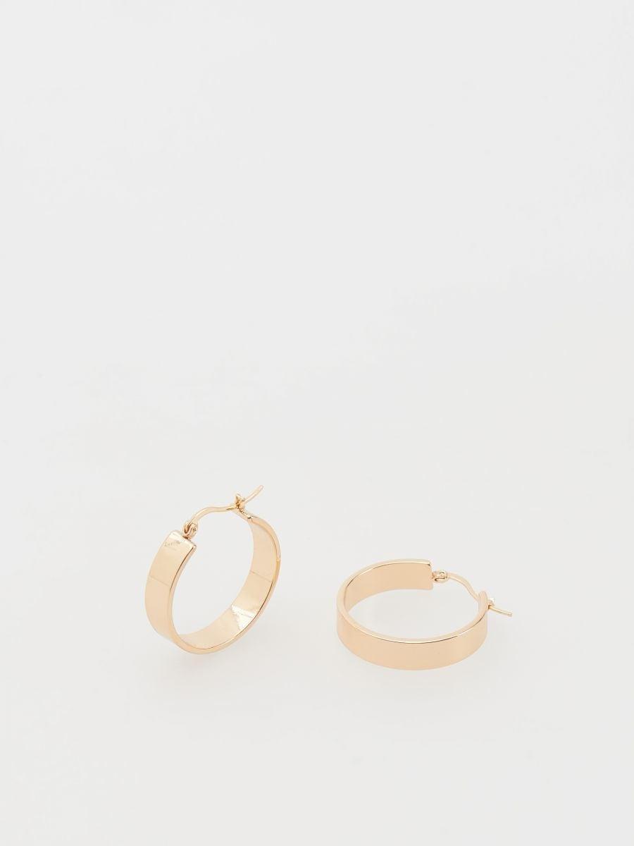 Gold Hoop Earrings, Golden, large image number 3