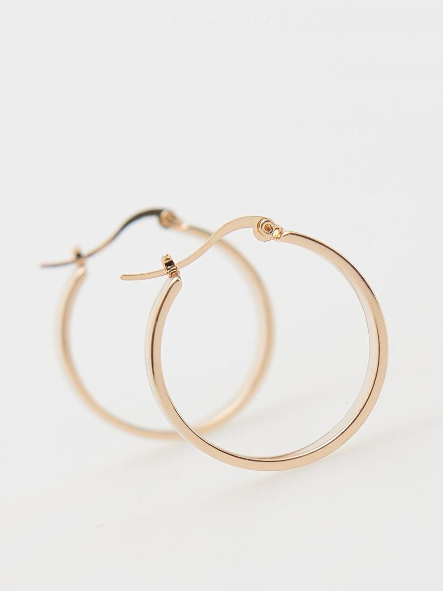 Gold Hoop Earrings, Golden, large image number 5